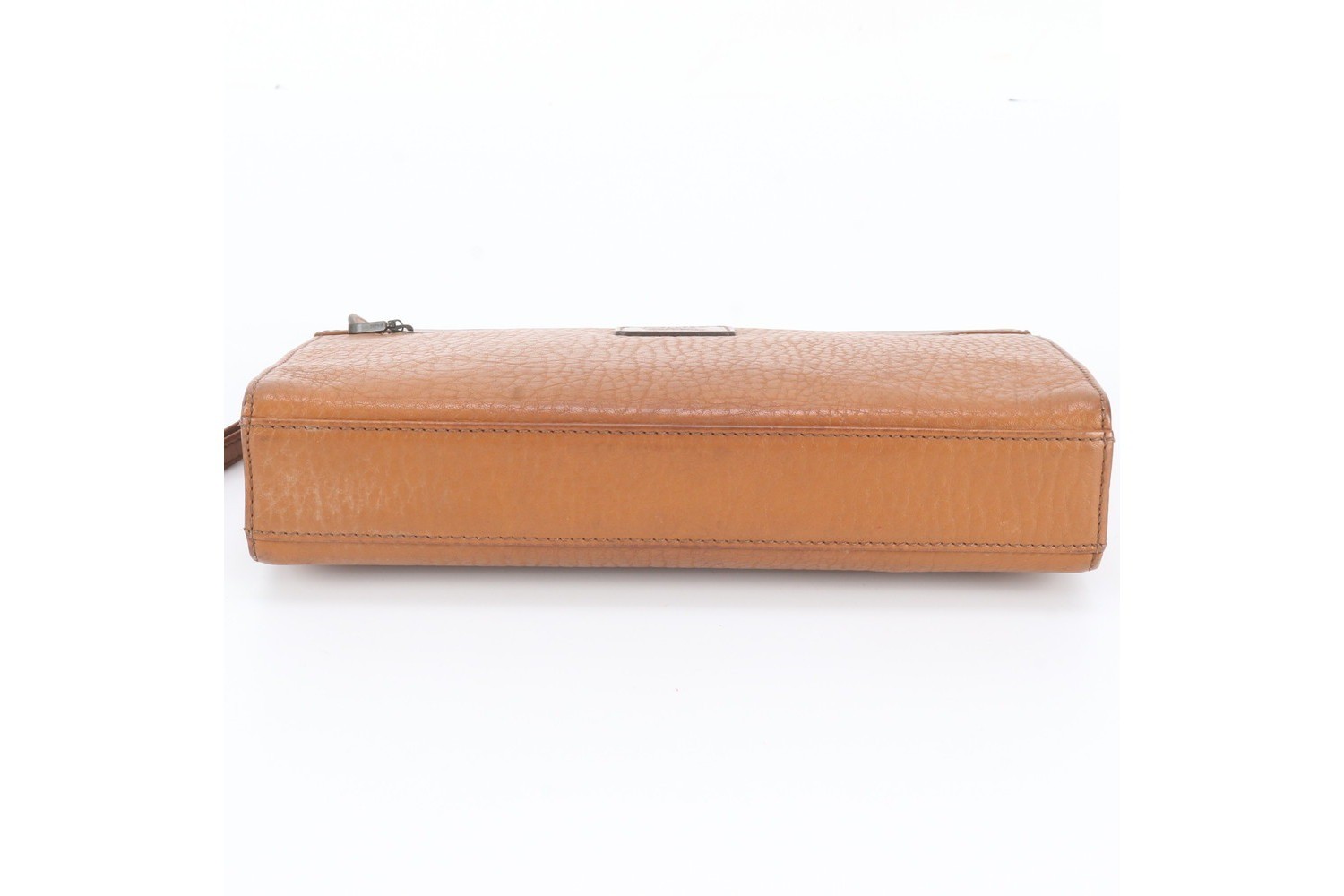 Leather check pattern second bag/clutch — view 6
