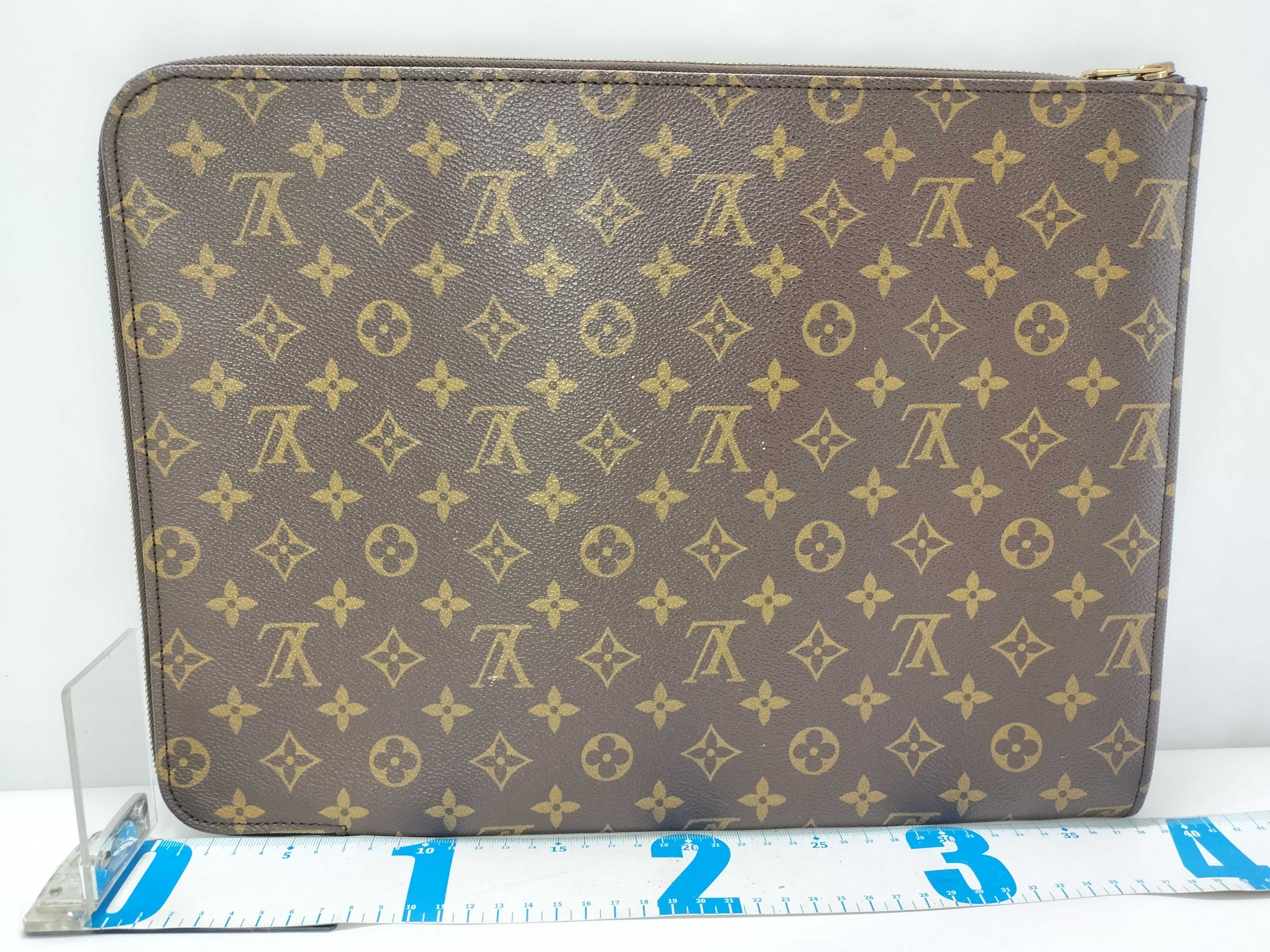 Monogram Pochette Document M53456 TH882 Brown Clutch Bag — view 2