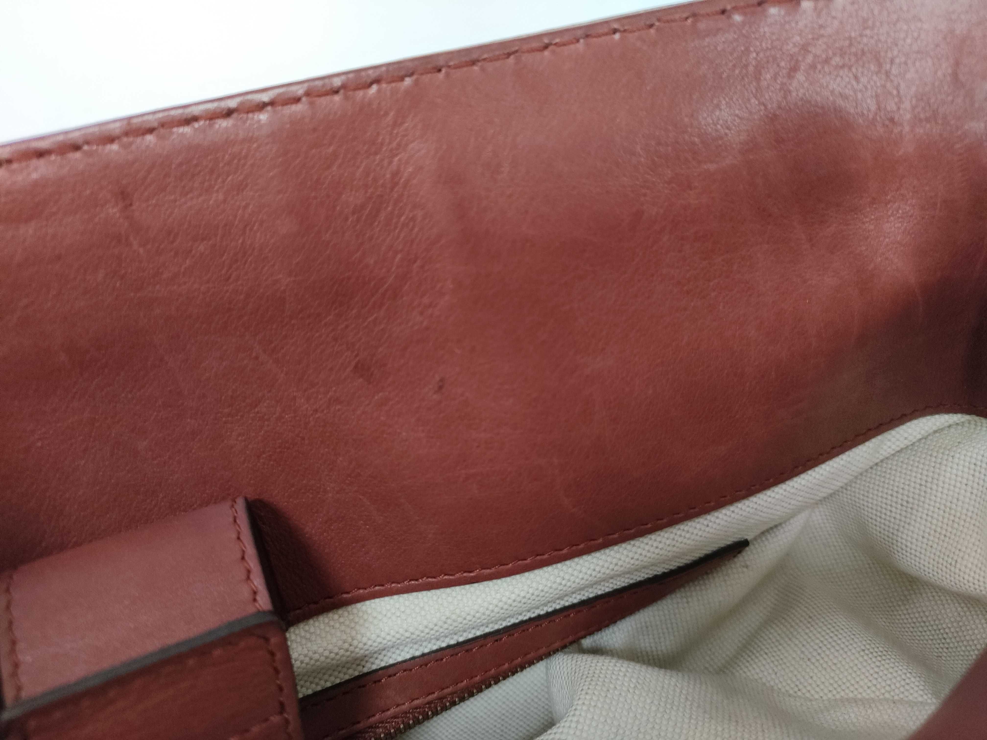 Bamboo Boston Bag 2-way Leather Fur Charm Bamboo Handbag — view 13