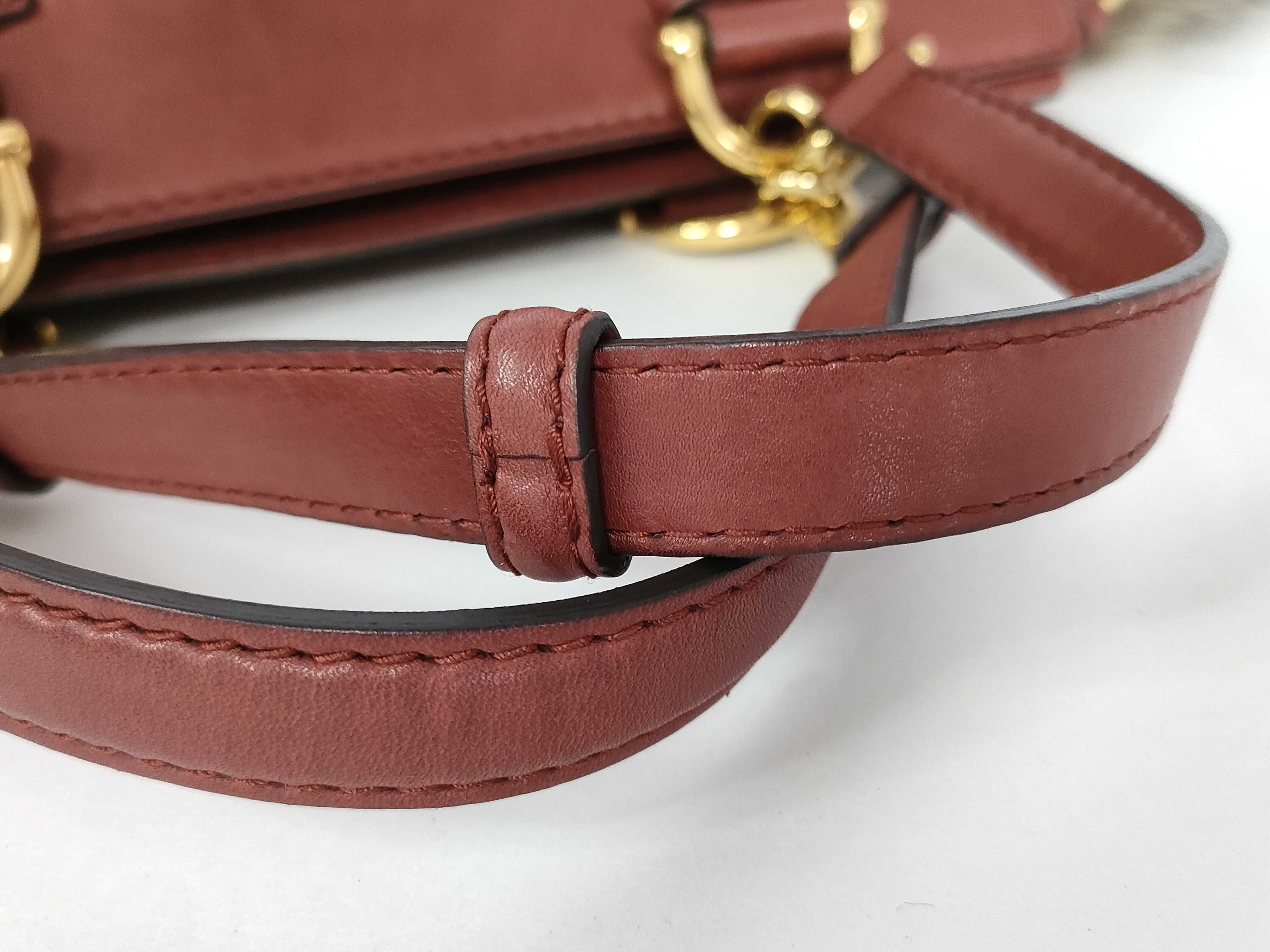 Bamboo Boston Bag 2-way Leather Fur Charm Bamboo Handbag — view 4