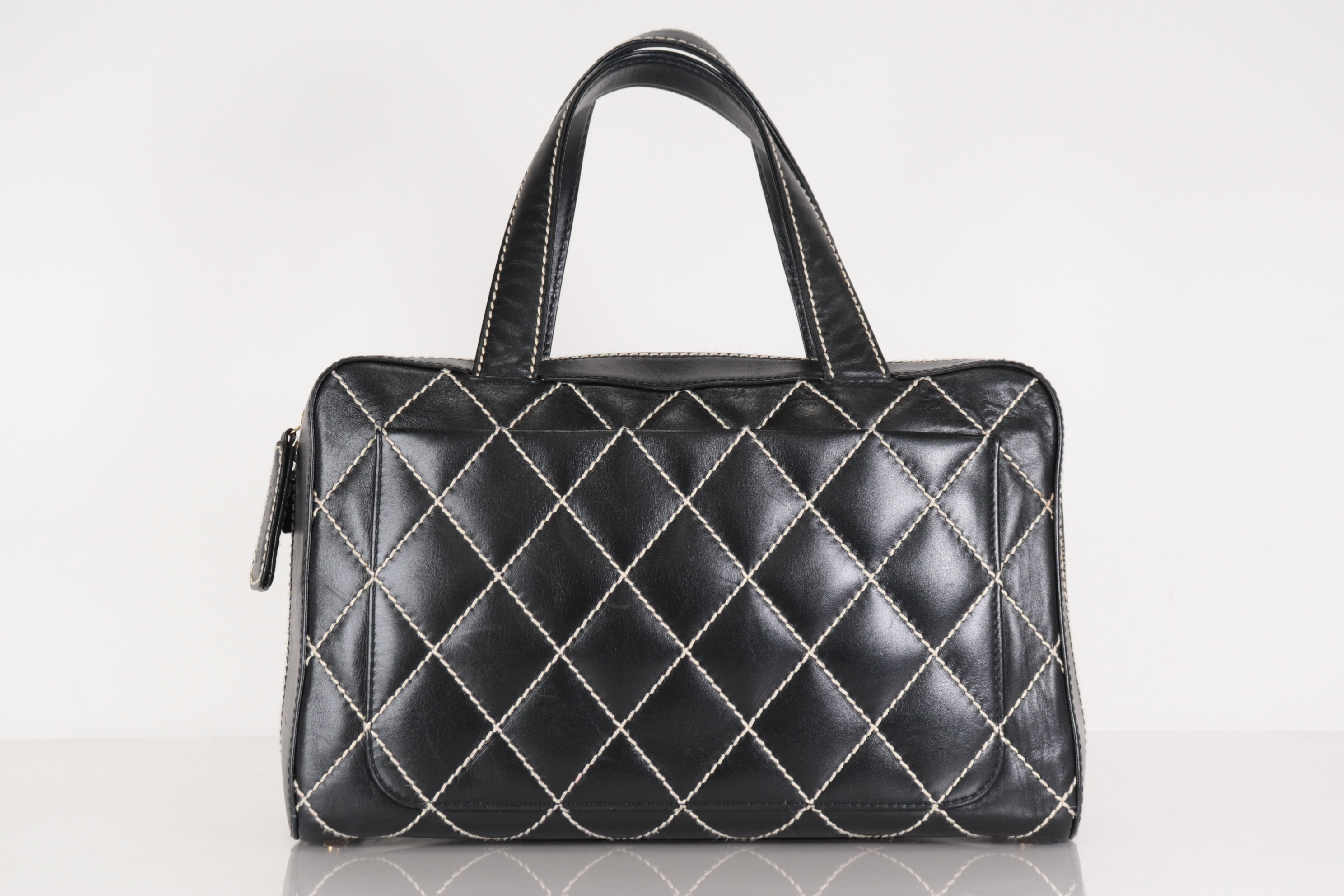Wild Stitch Calfskin Handbag with Pouch (Serial Number 7) — view 3