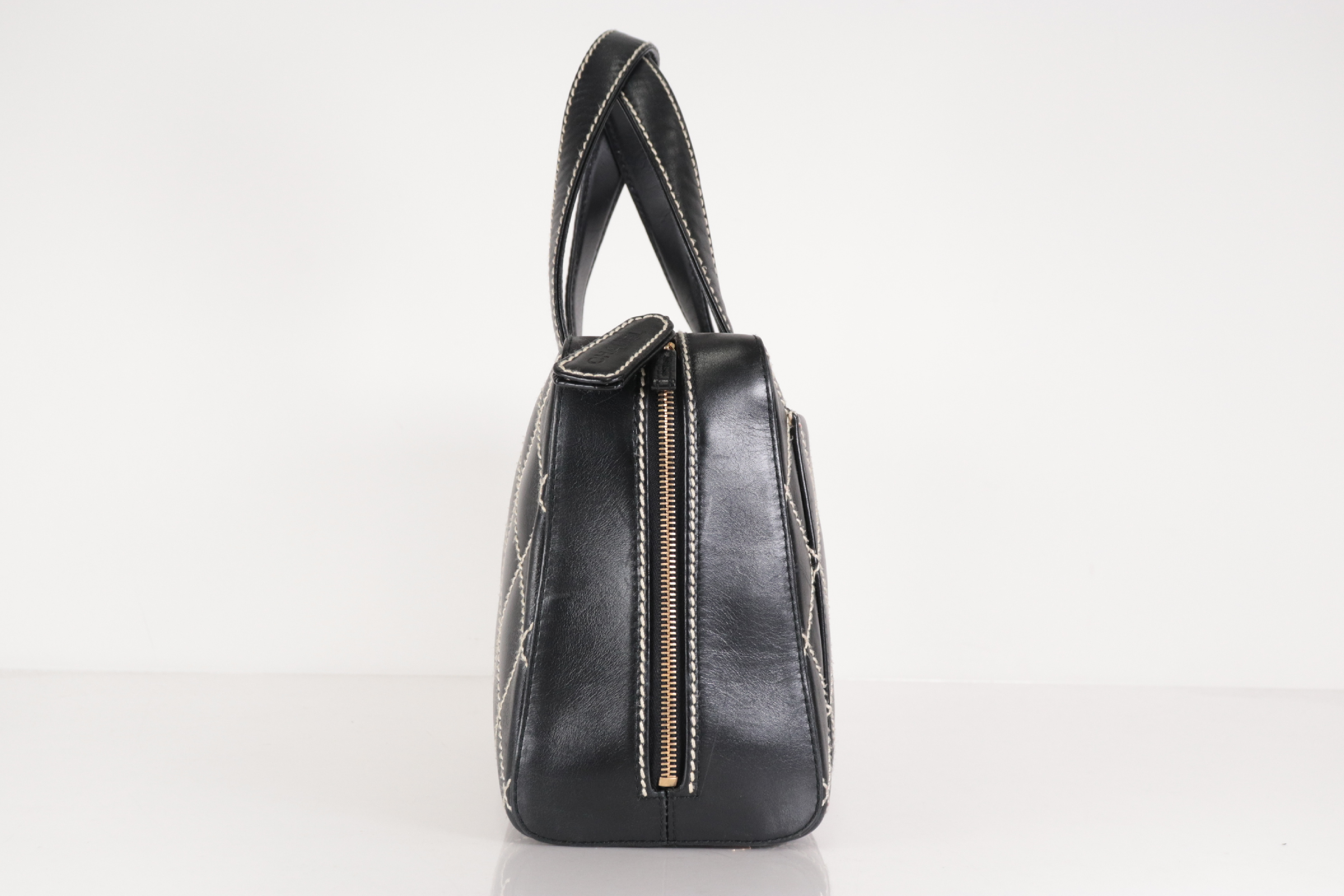 Wild Stitch Calfskin Handbag with Pouch (Serial Number 7) — view 4