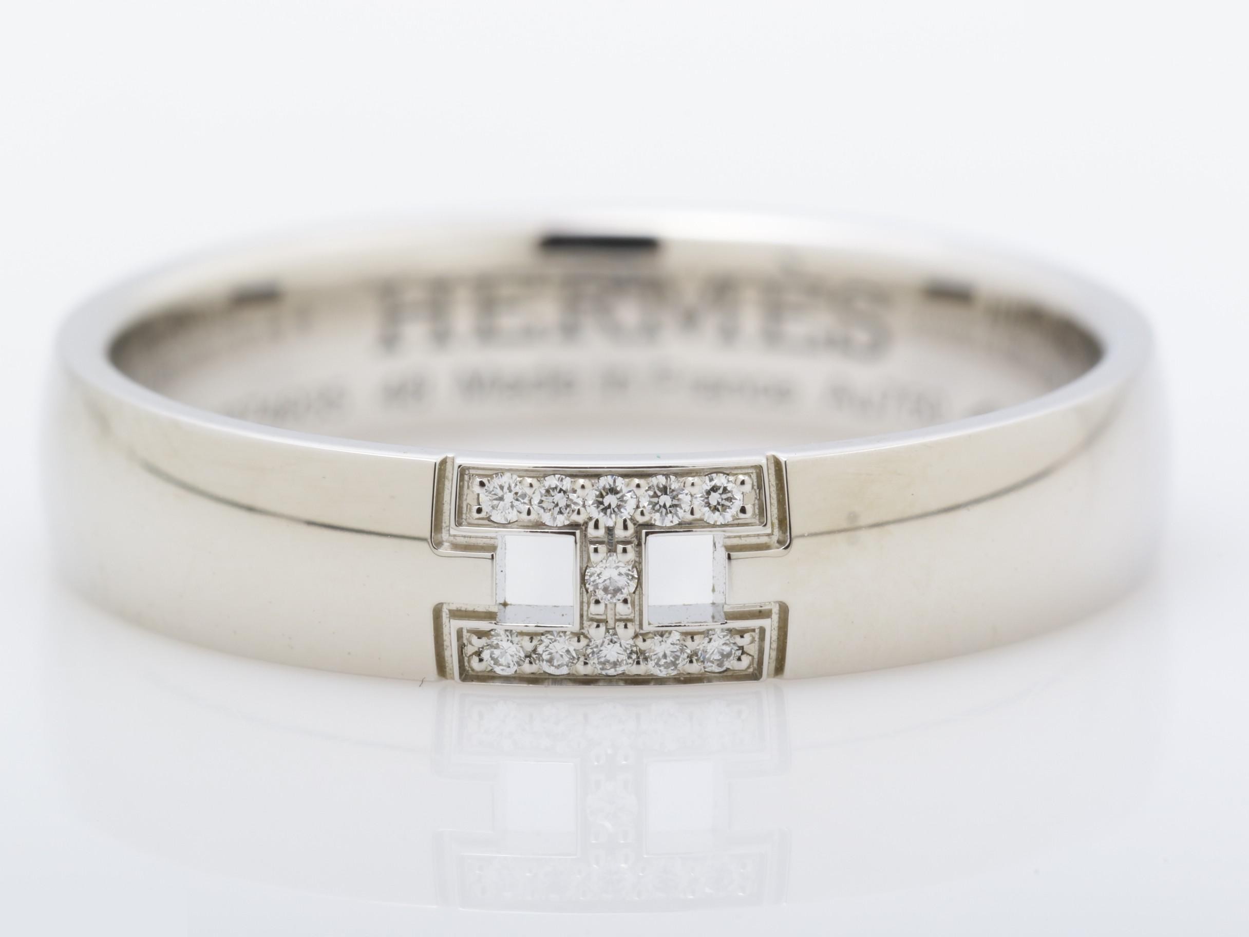 Ever Hercules Wedding Ring, 750WG, Diamond, 3.4g, Size #48 — view 2