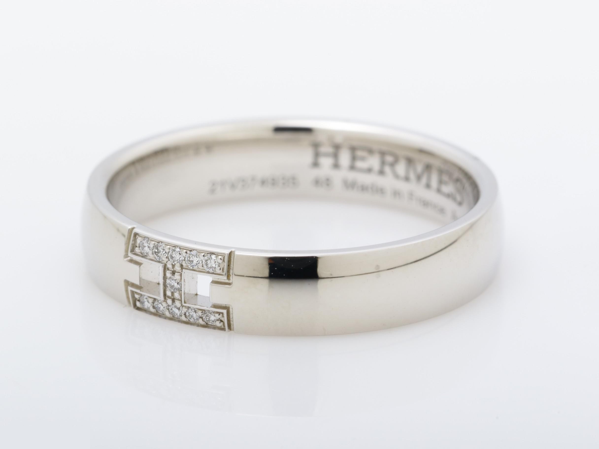 Ever Hercules Wedding Ring, 750WG, Diamond, 3.4g, Size #48 — view 3