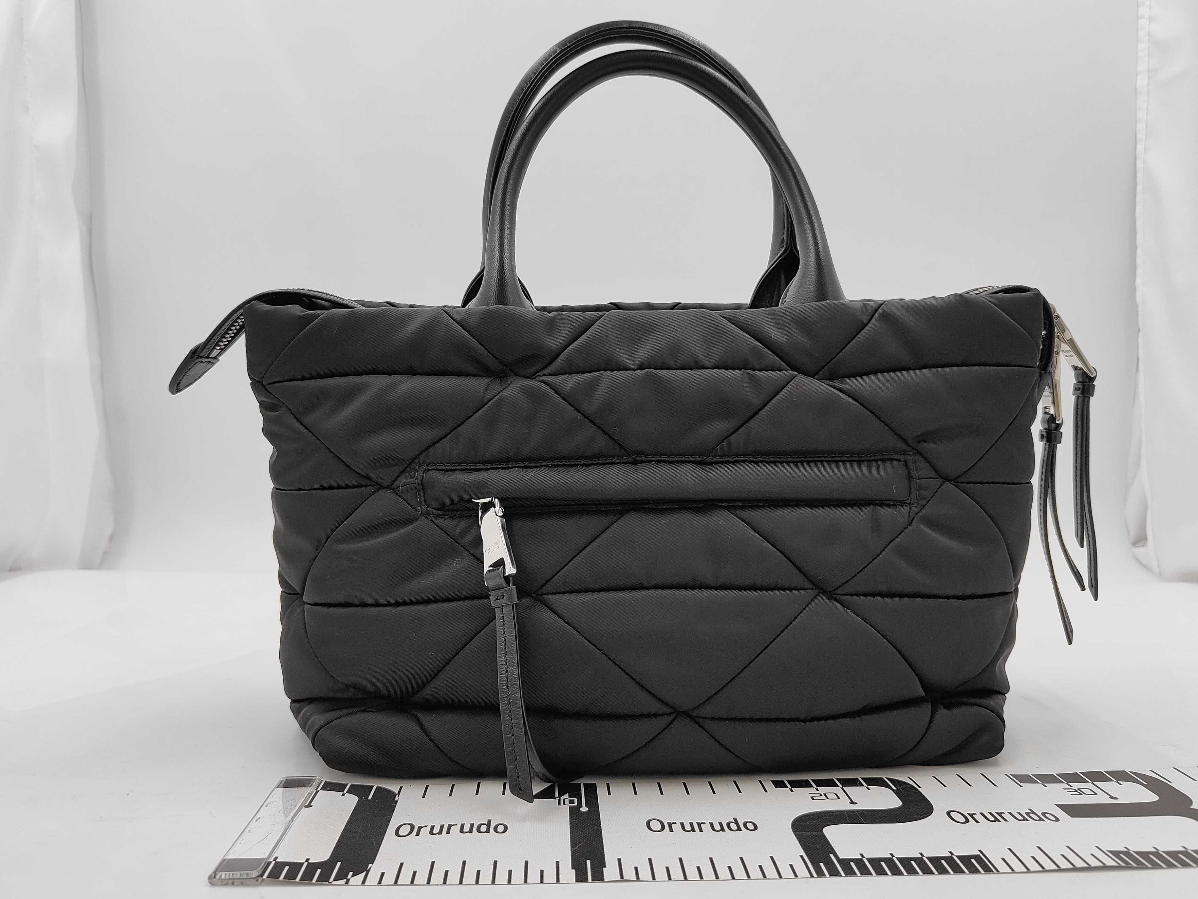 Small Padded Re-Nylon Strap Tote Bag — view 2