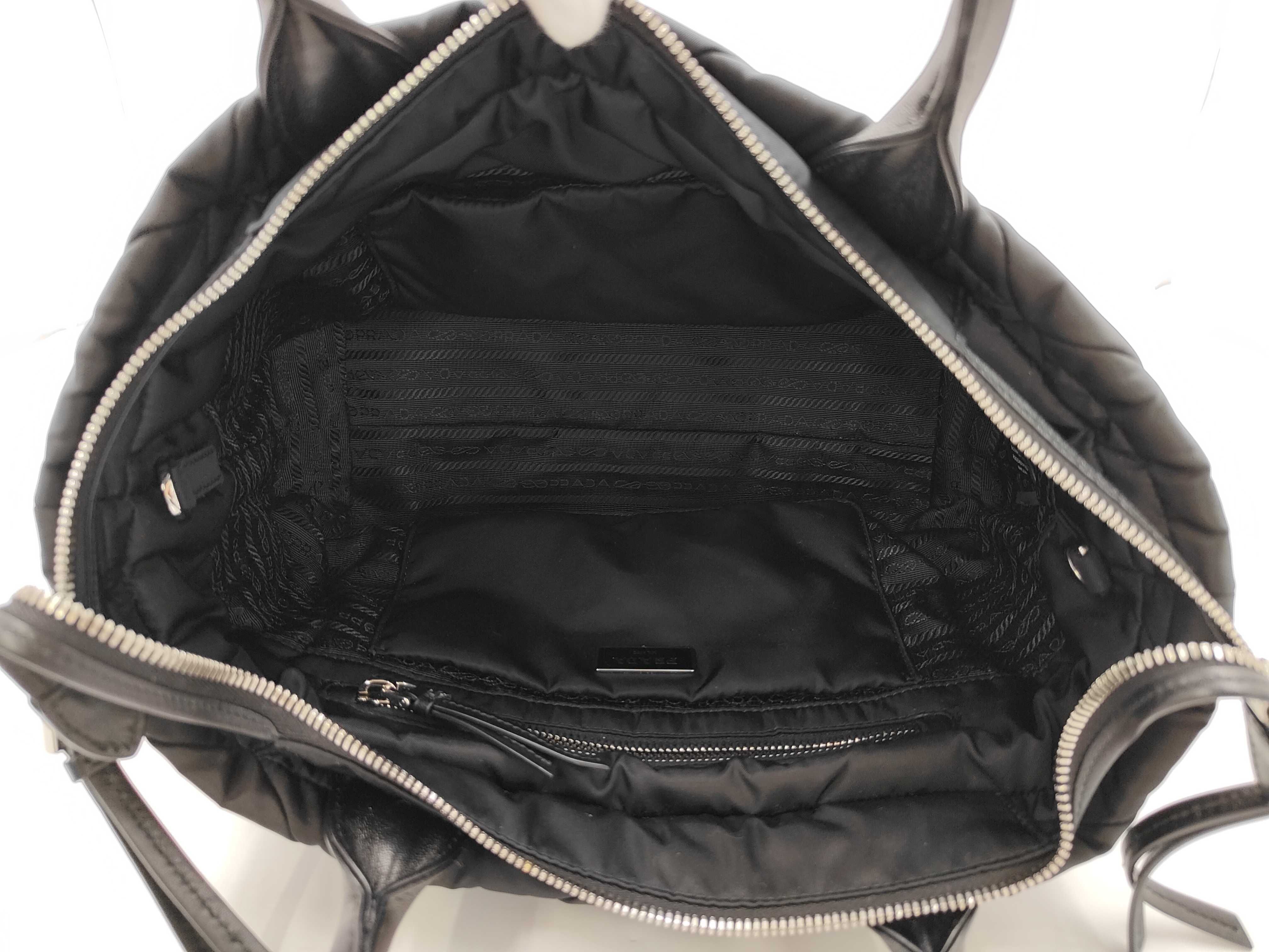 Small Padded Re-Nylon Strap Tote Bag — view 12