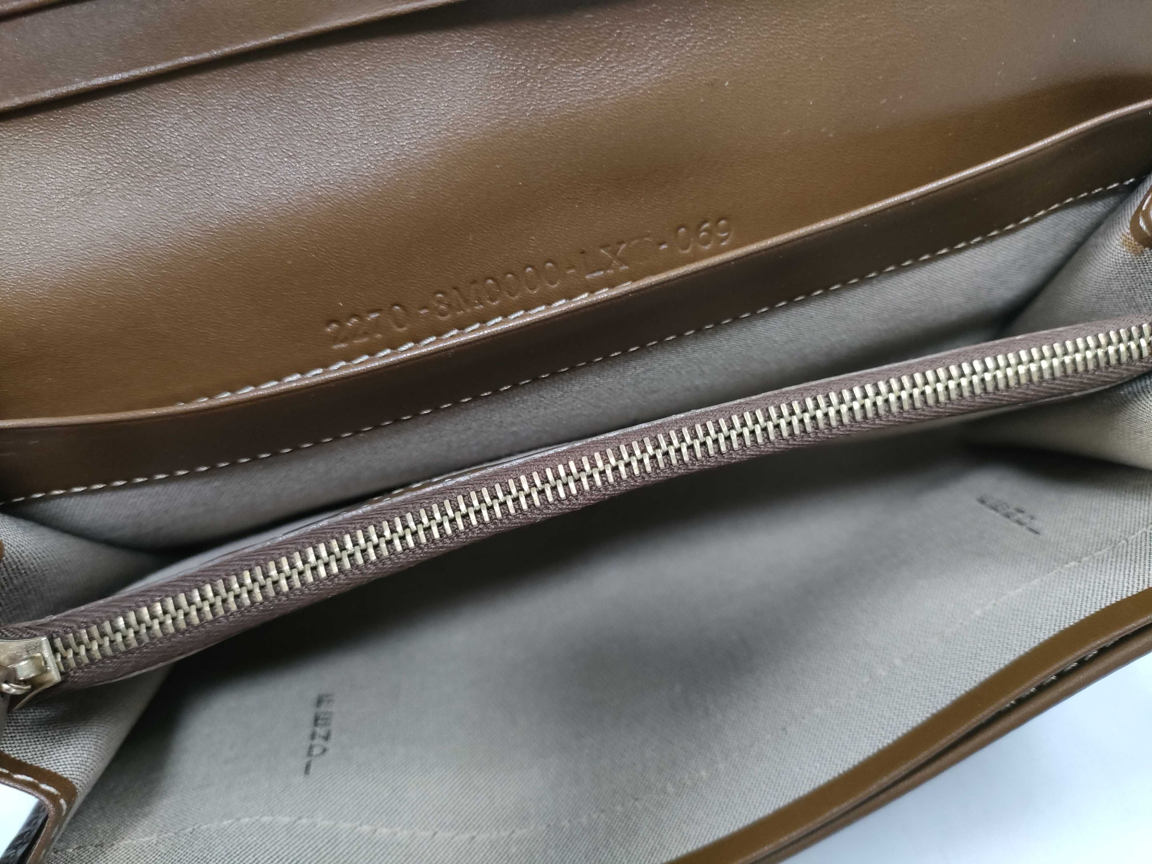 Zucchino Canvas Leather Long Wallet 8M0000 — view 10