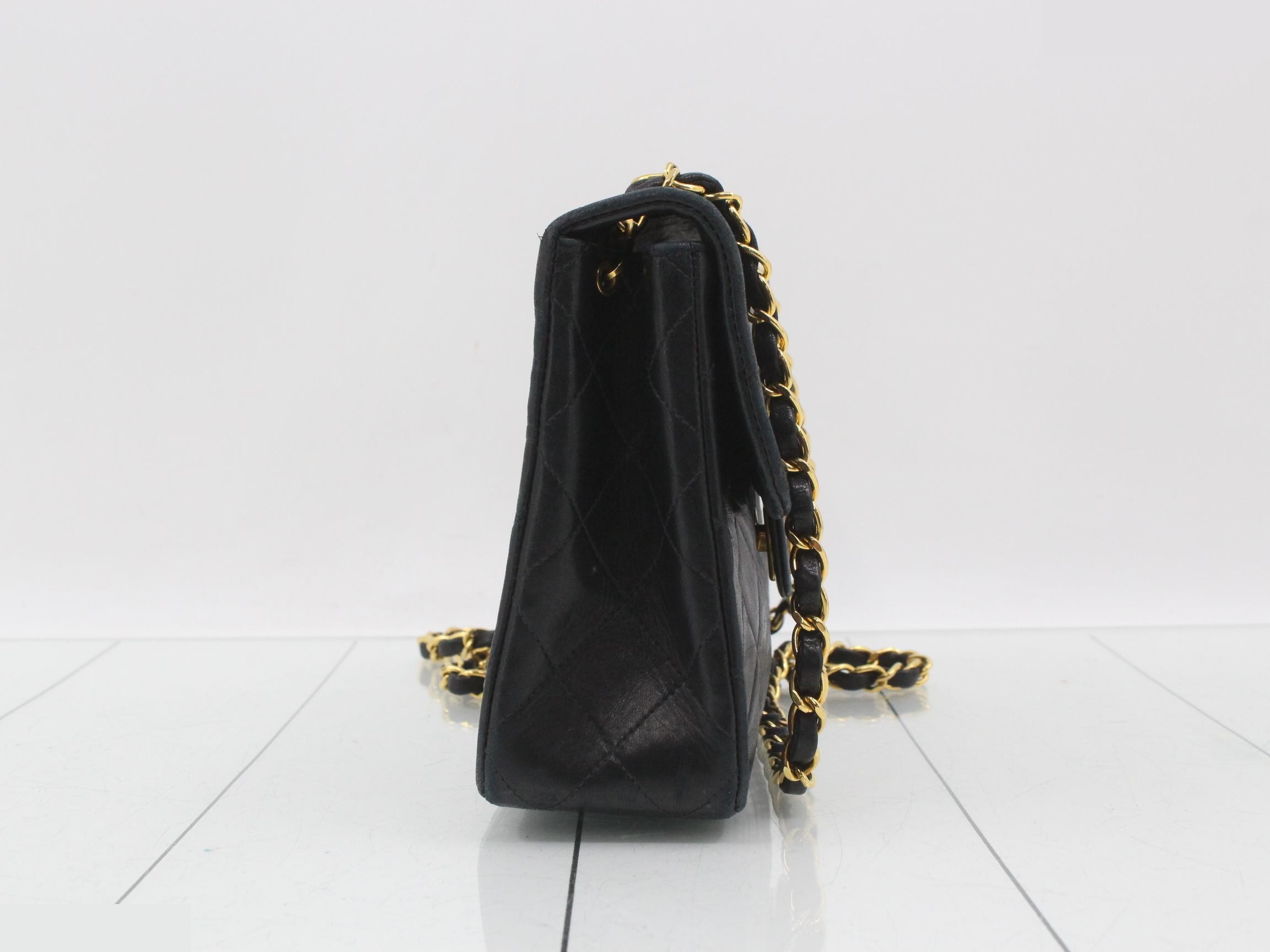 Matelassé Leather Chain Shoulder Bag — view 4