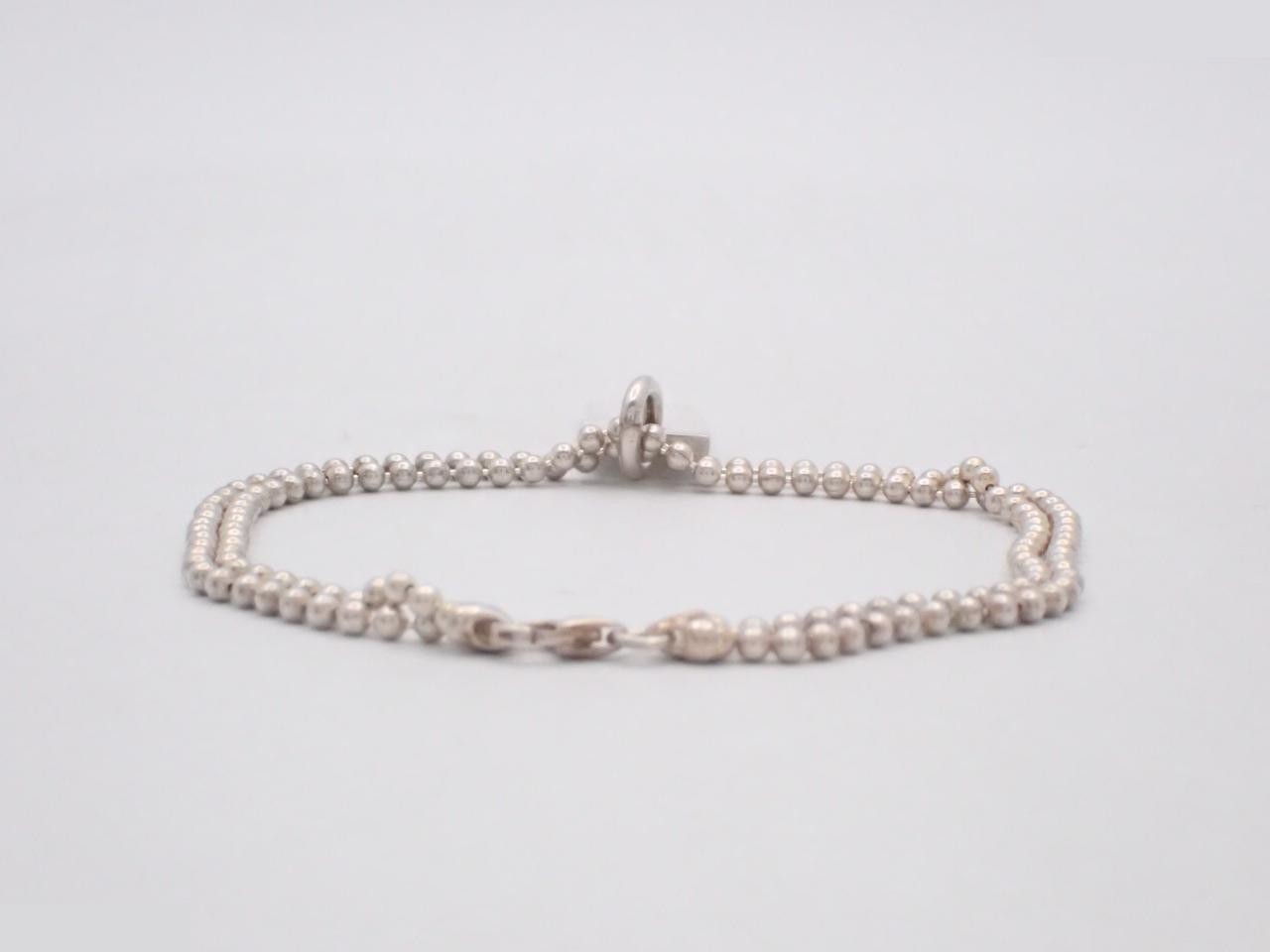 Logo plate ball chain bracelet, SV925 / 11.0g — view 2