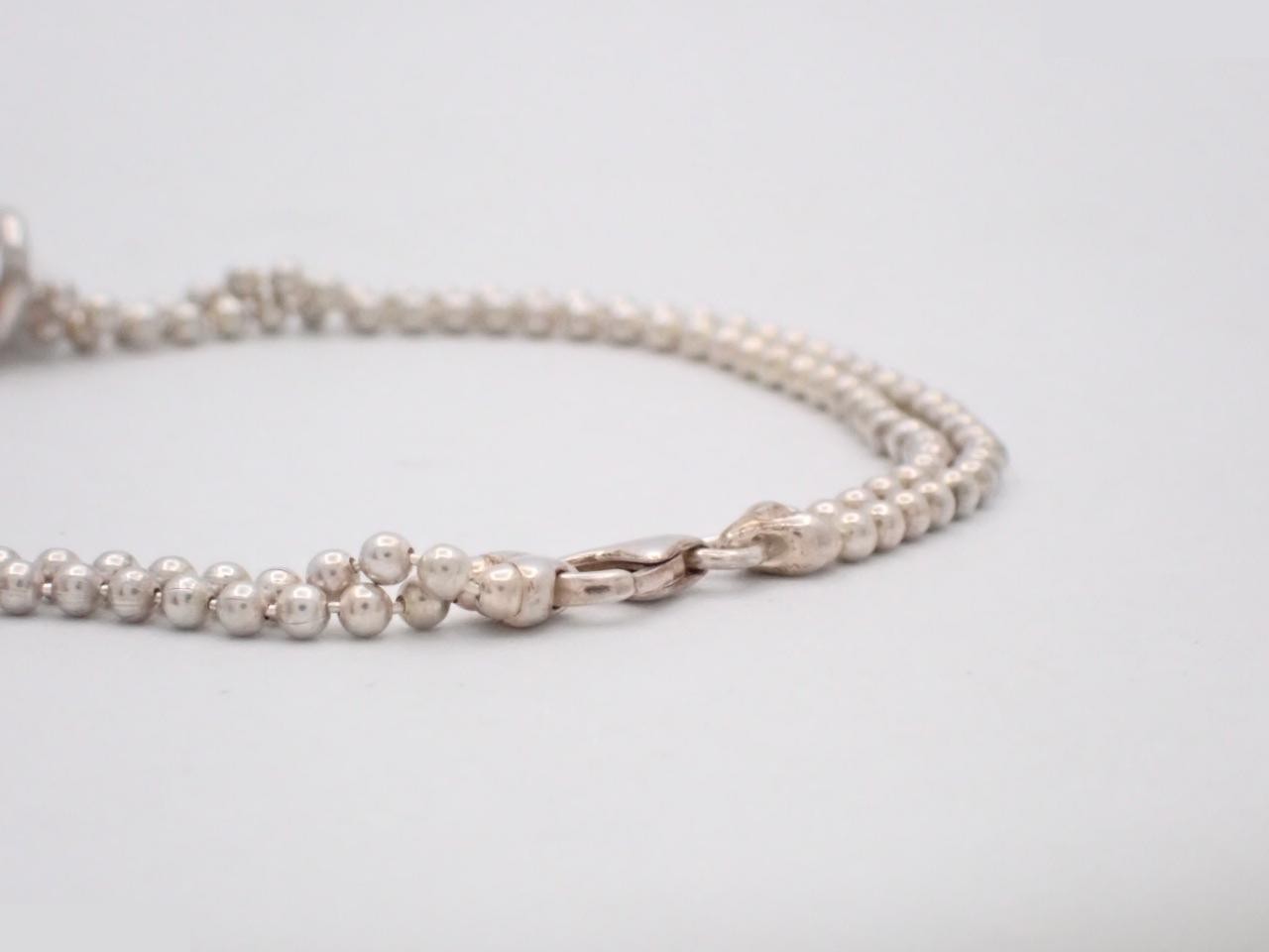 Logo plate ball chain bracelet, SV925 / 11.0g — view 3