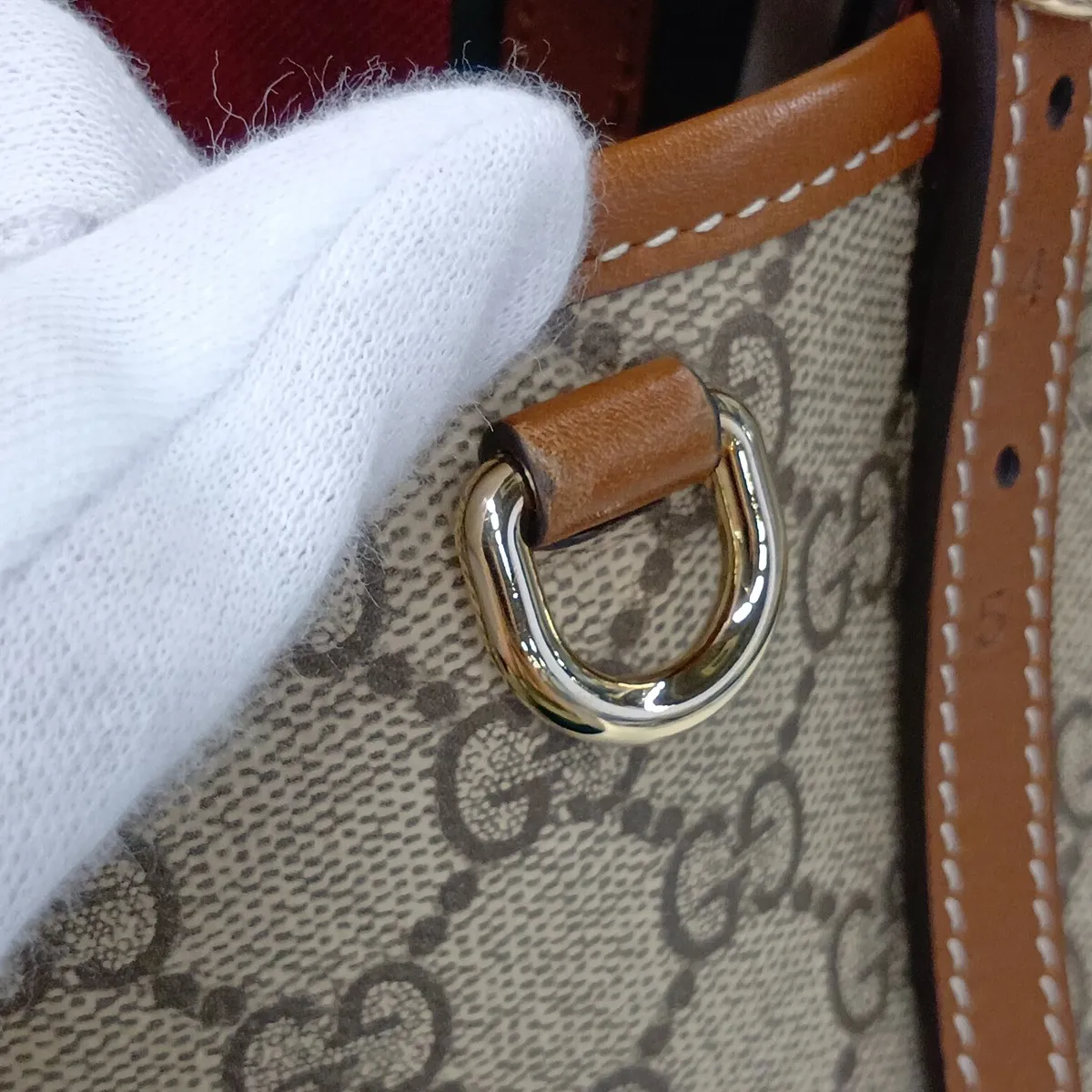 GG Supreme PVC x Leather 2-Way Handbag, Brown 815214 — view 13