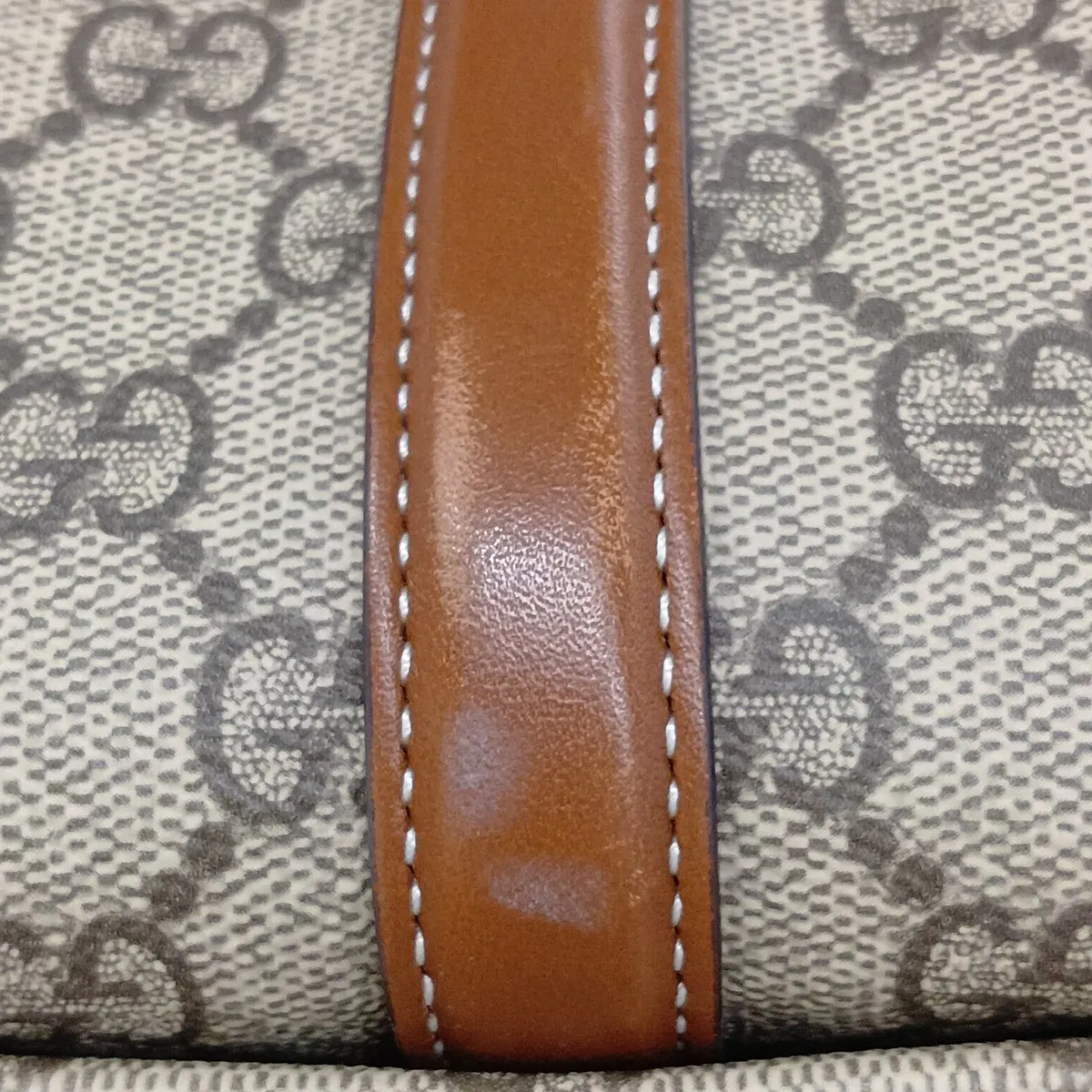 GG Supreme PVC x Leather 2-Way Handbag, Brown 815214 — view 14