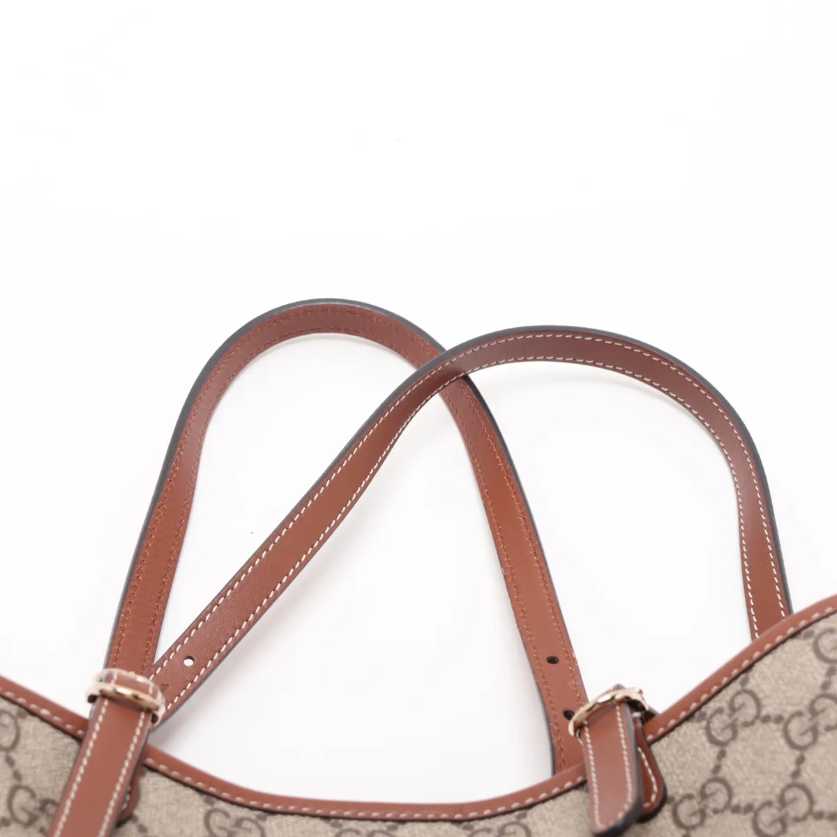 GG Supreme PVC x Leather 2-Way Handbag, Brown 815214 — view 6