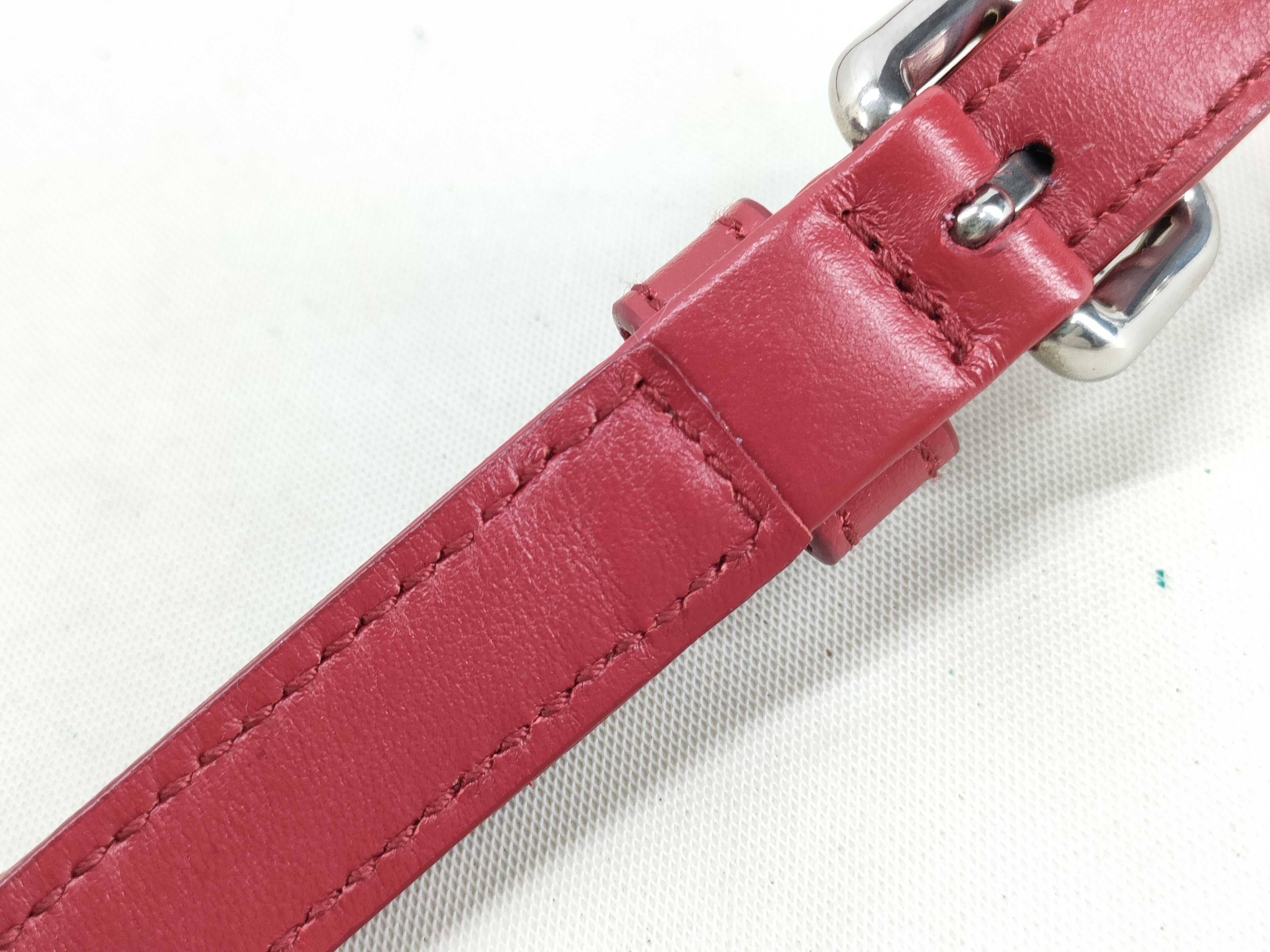 Diagram Leather Chain Shoulder Bag, Red, 1BH083 (Shoulder Bag) — view 6