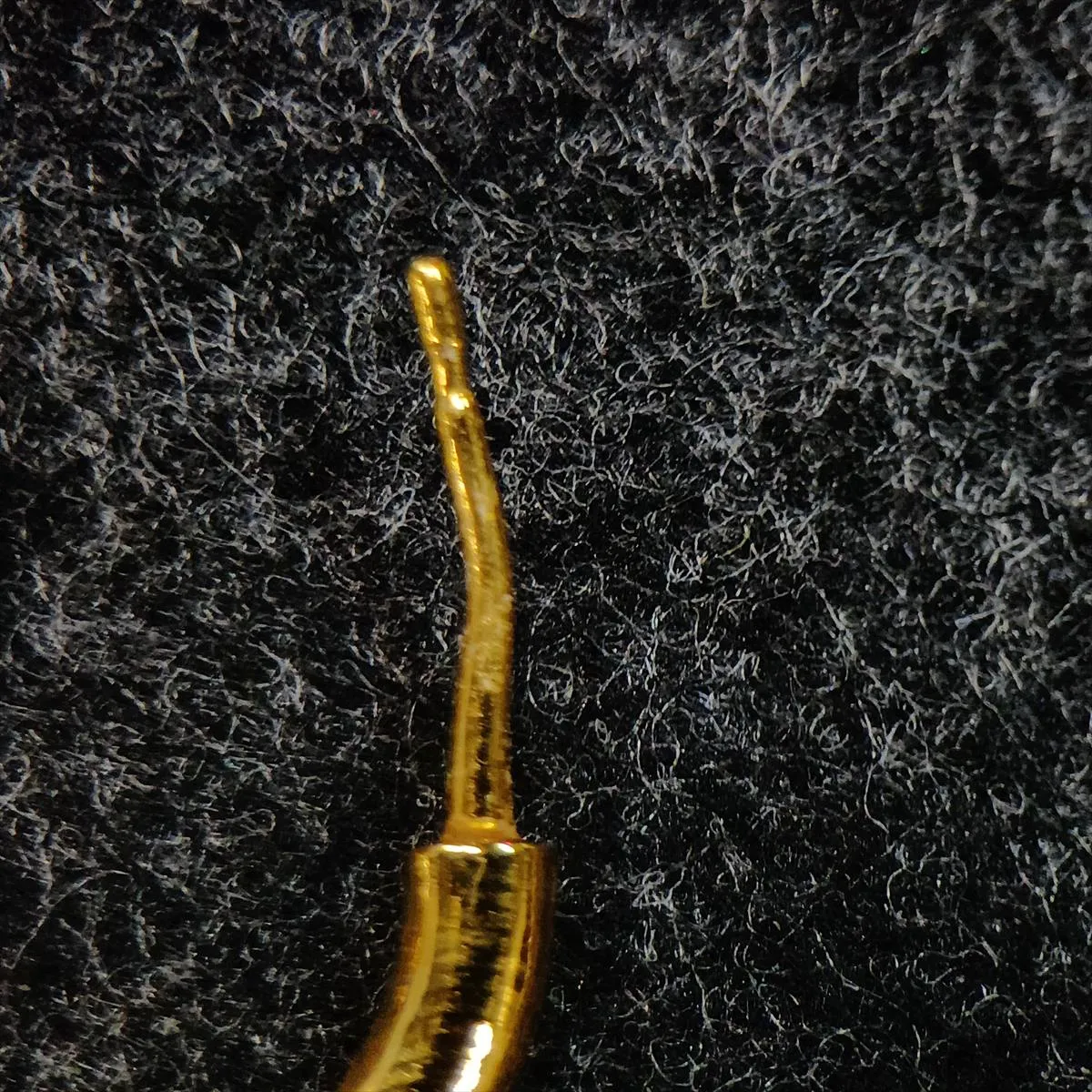 Coco Mark A23C Earrings (Pair) GP x Rhinestone Gold. Shows signs of wear, — view 7