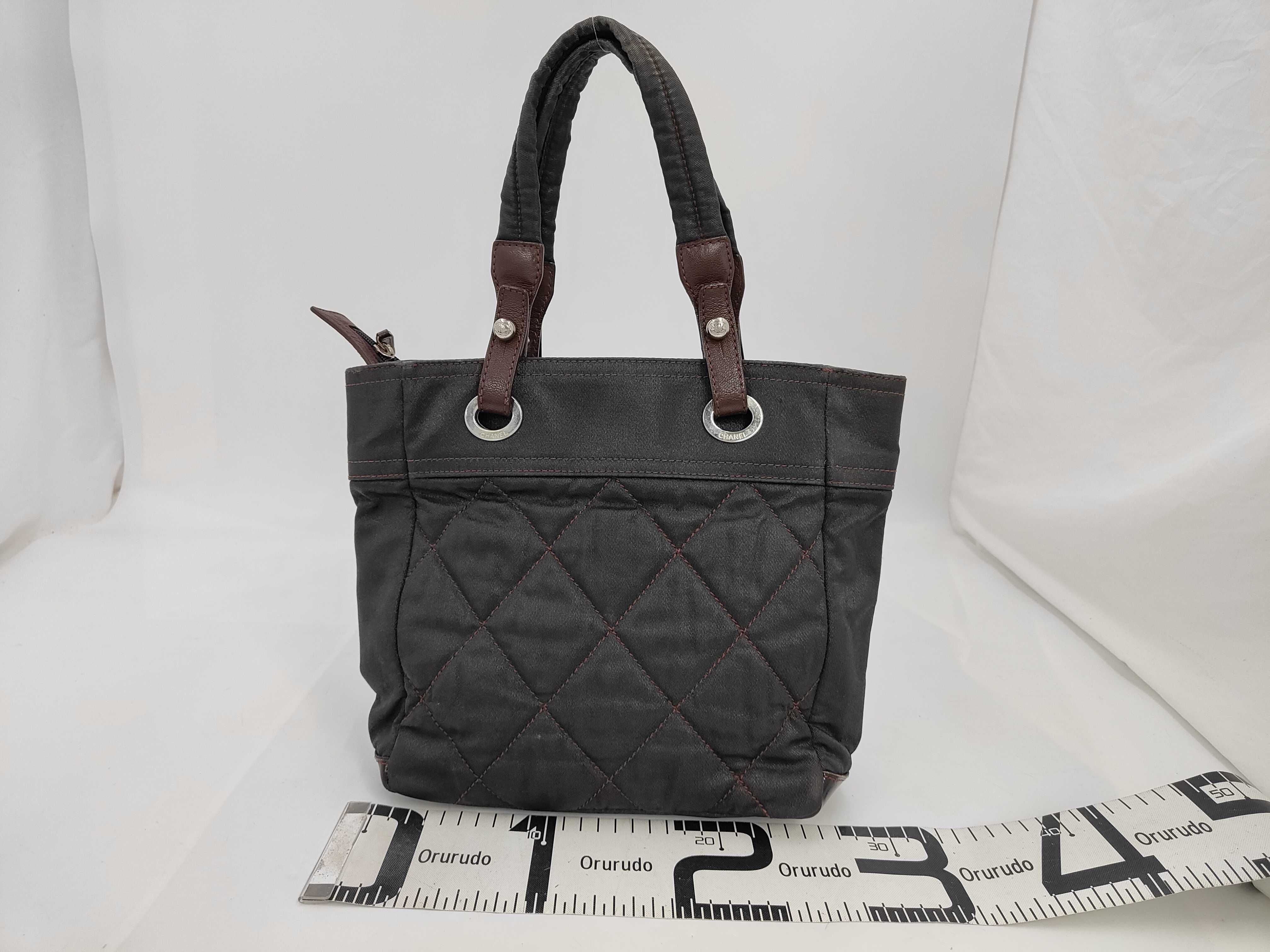 Paris Biarritz Coated Canvas Tote Bag, Brown, Silver Hardware, 11664338 (Handbag) — view 2