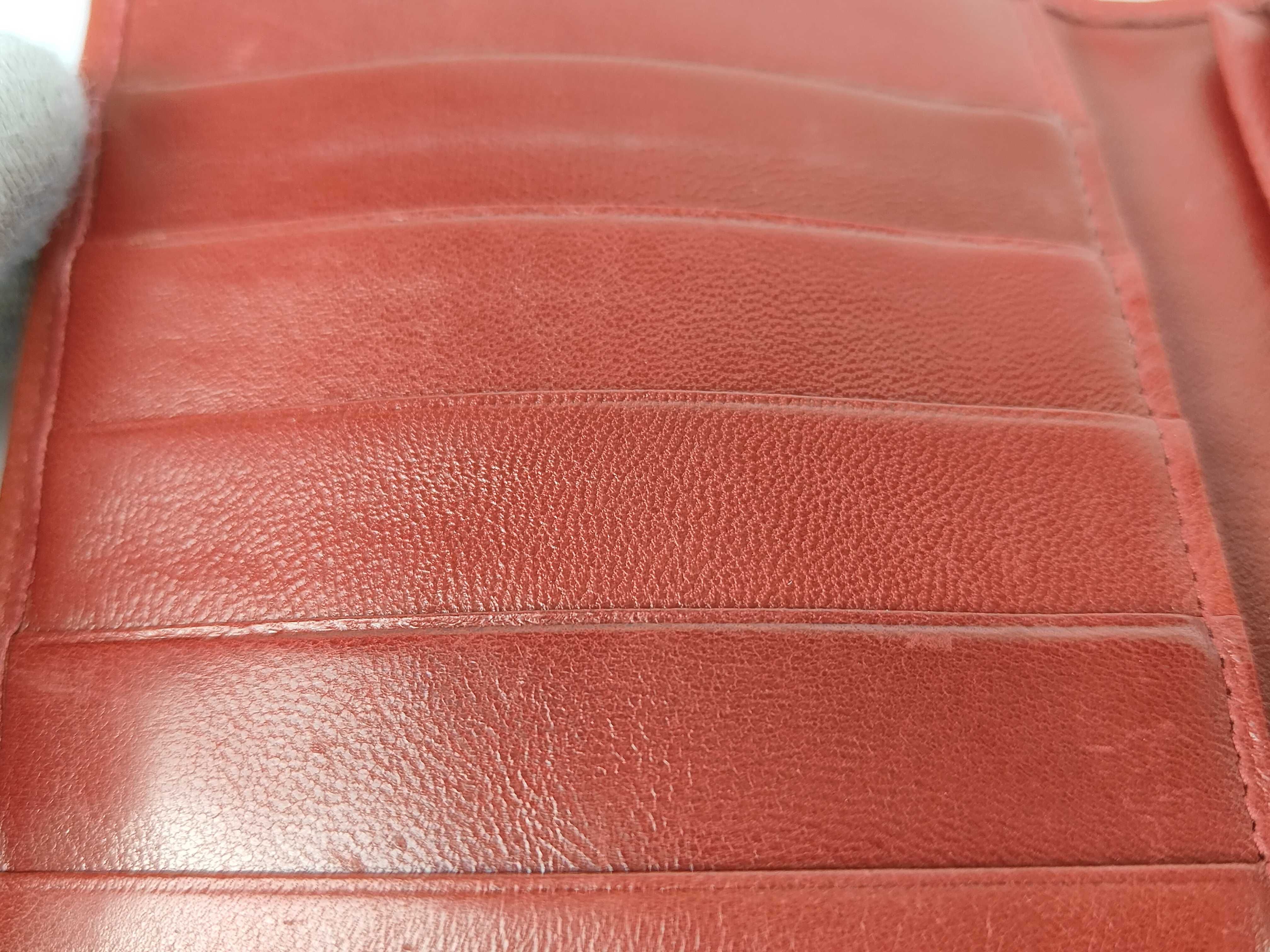 Bicolore Clasp Wallet (Red) — view 13