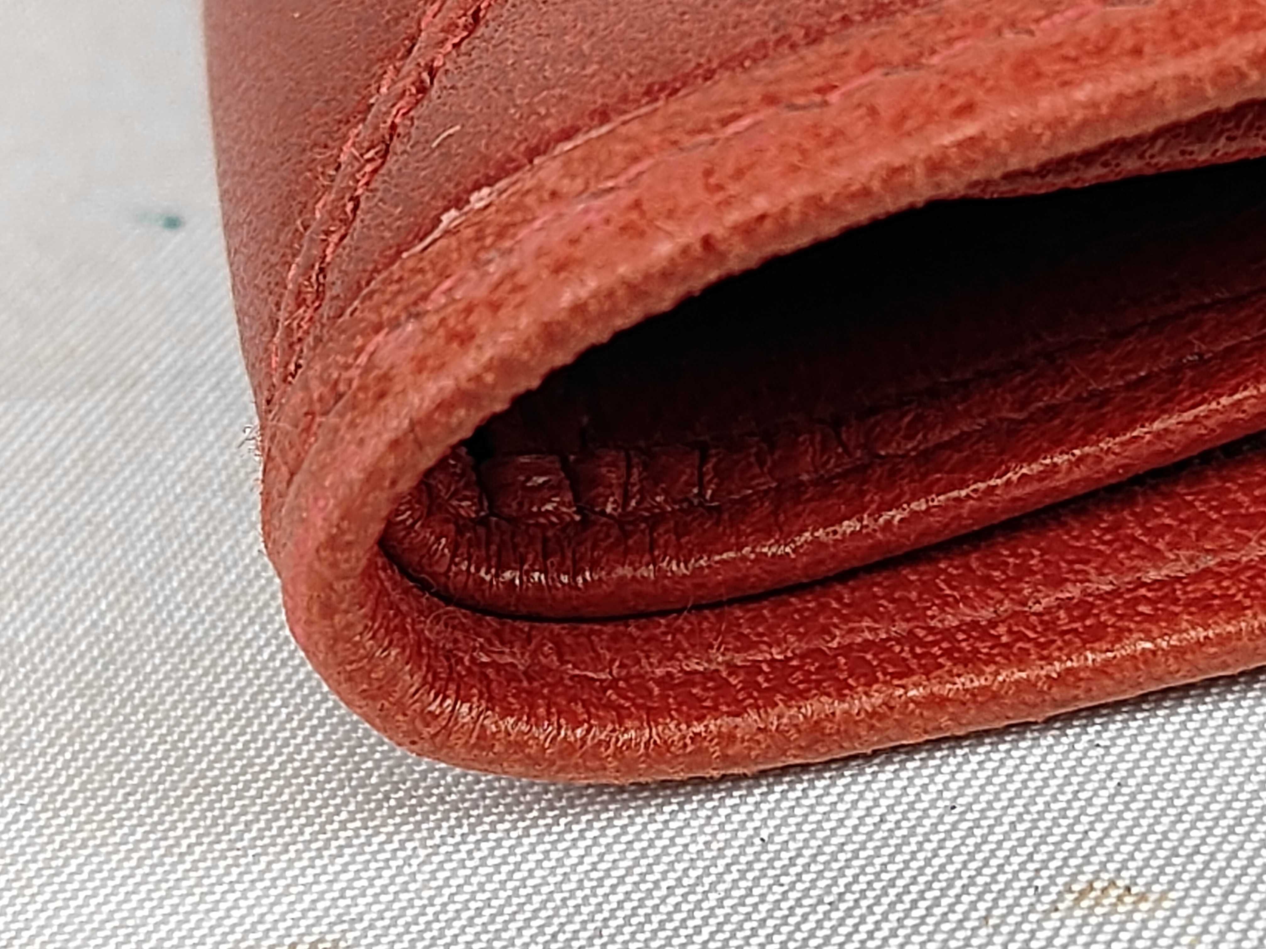 Bicolore Clasp Wallet (Red) — view 5