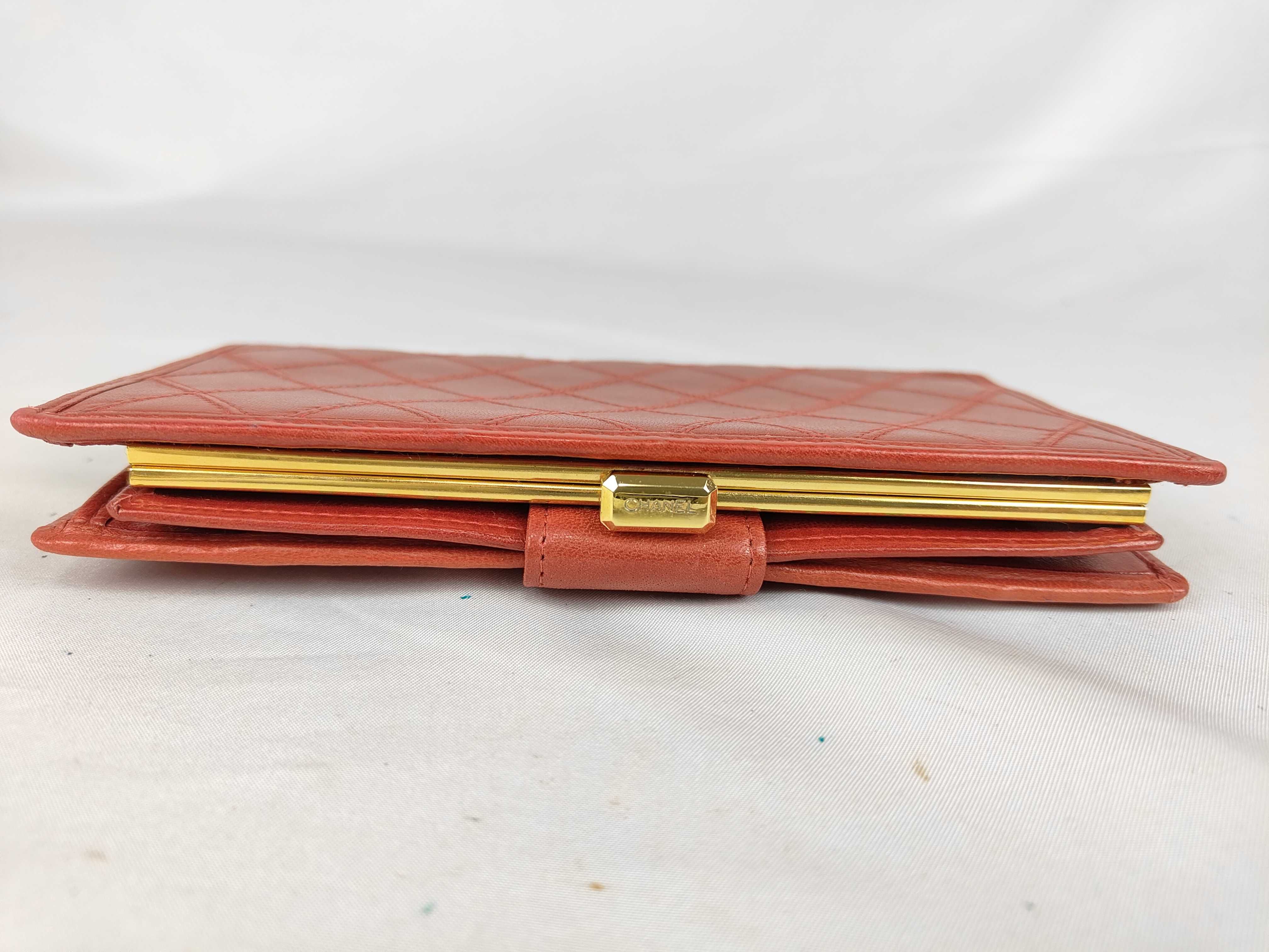 Bicolore Clasp Wallet (Red) — view 6