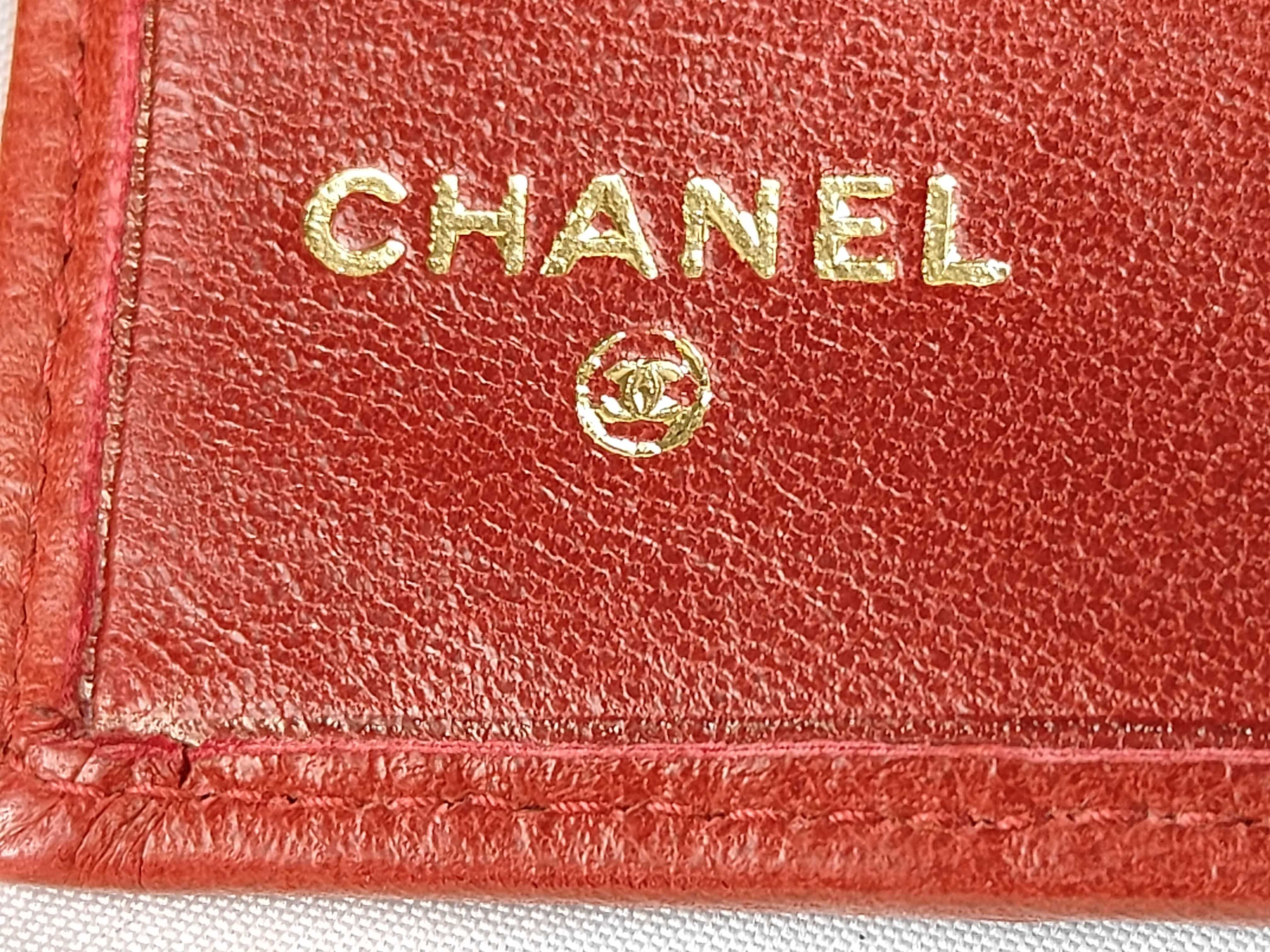 Bicolore Clasp Wallet (Red) — view 9