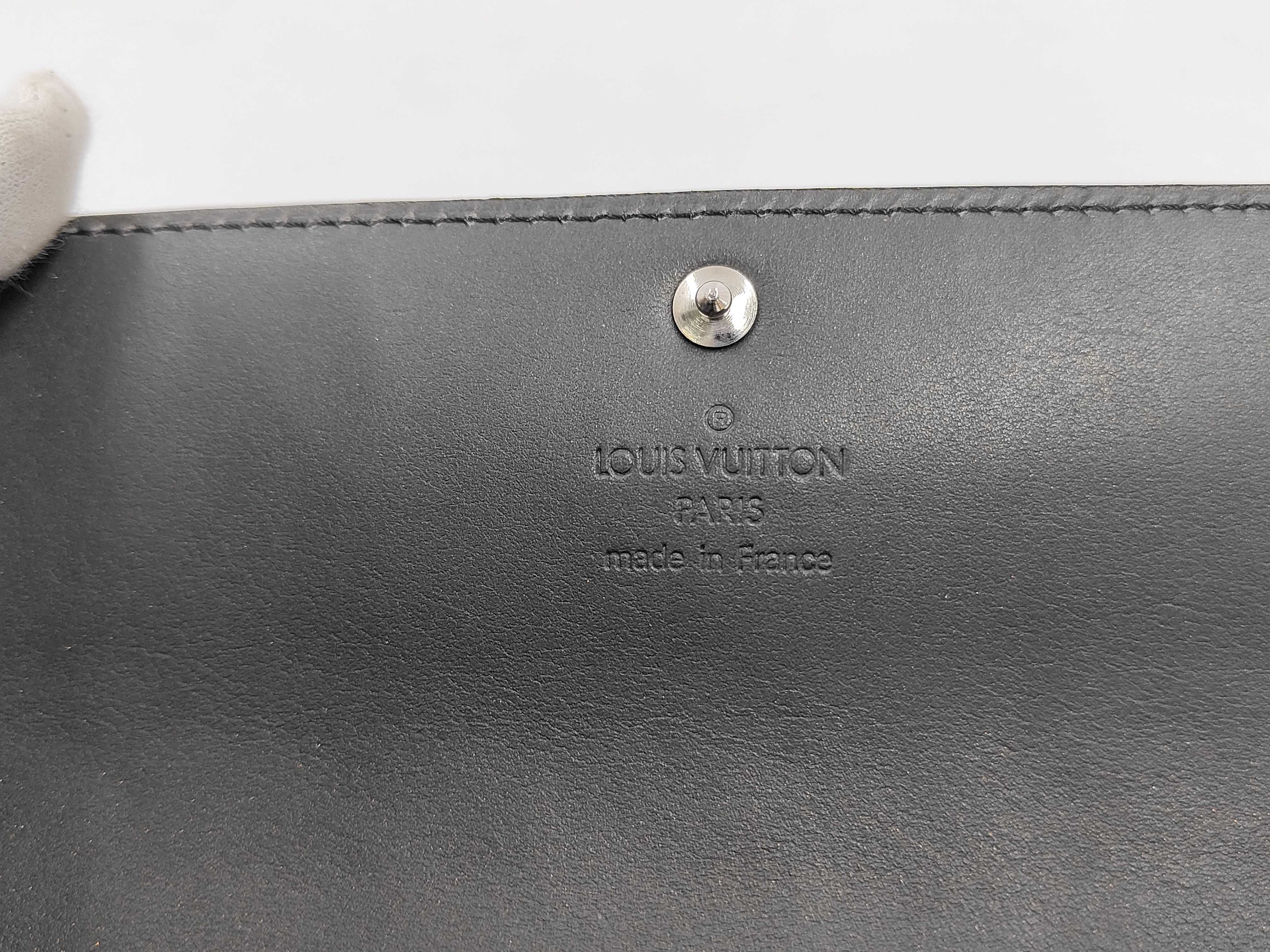 Monogram Matte Louis Vuitton M65142 Portefeuille Sarah Long Wallet Monogram Matte Noir Black Wallet — view 11