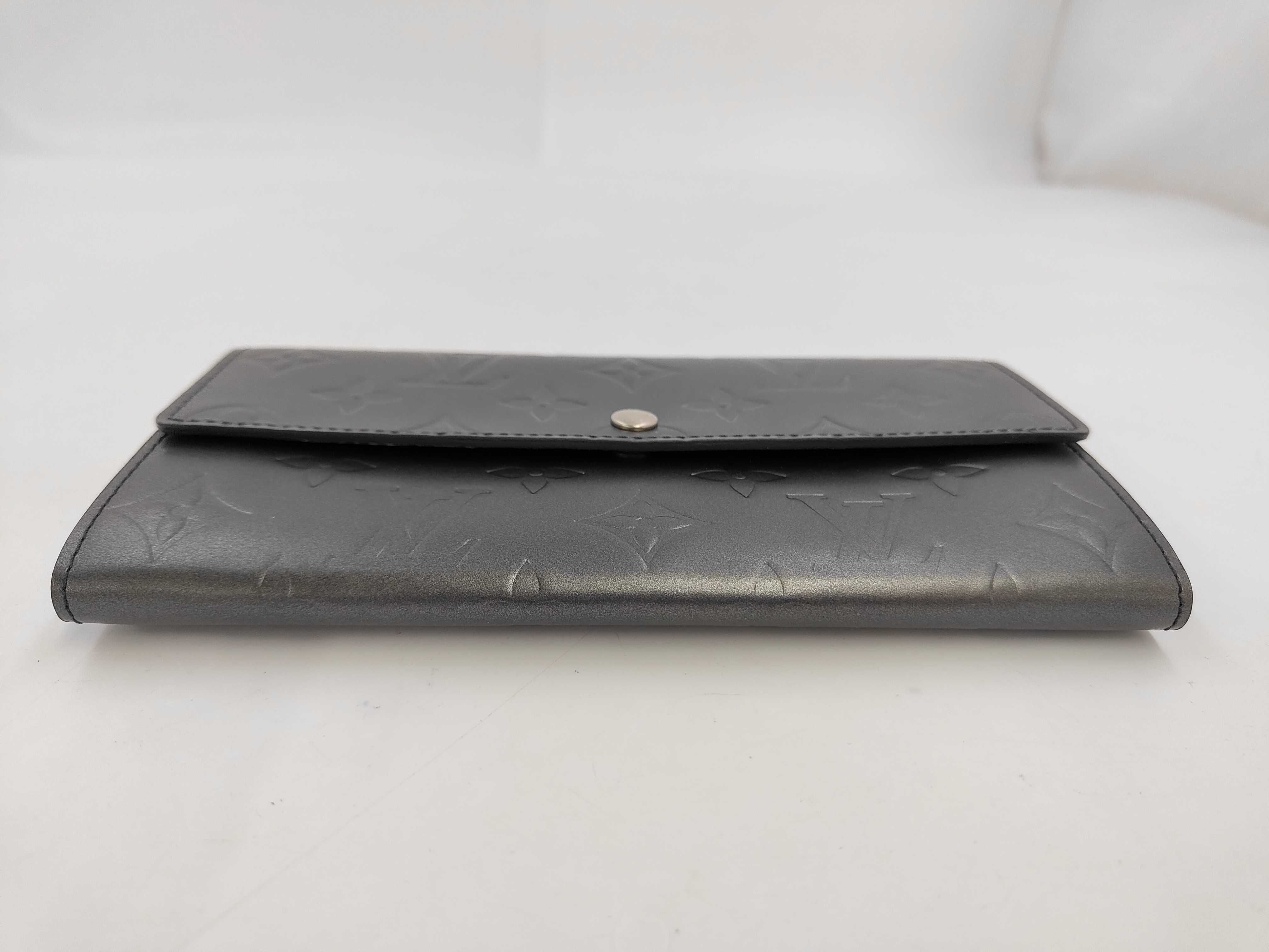Monogram Matte Louis Vuitton M65142 Portefeuille Sarah Long Wallet Monogram Matte Noir Black Wallet — view 3