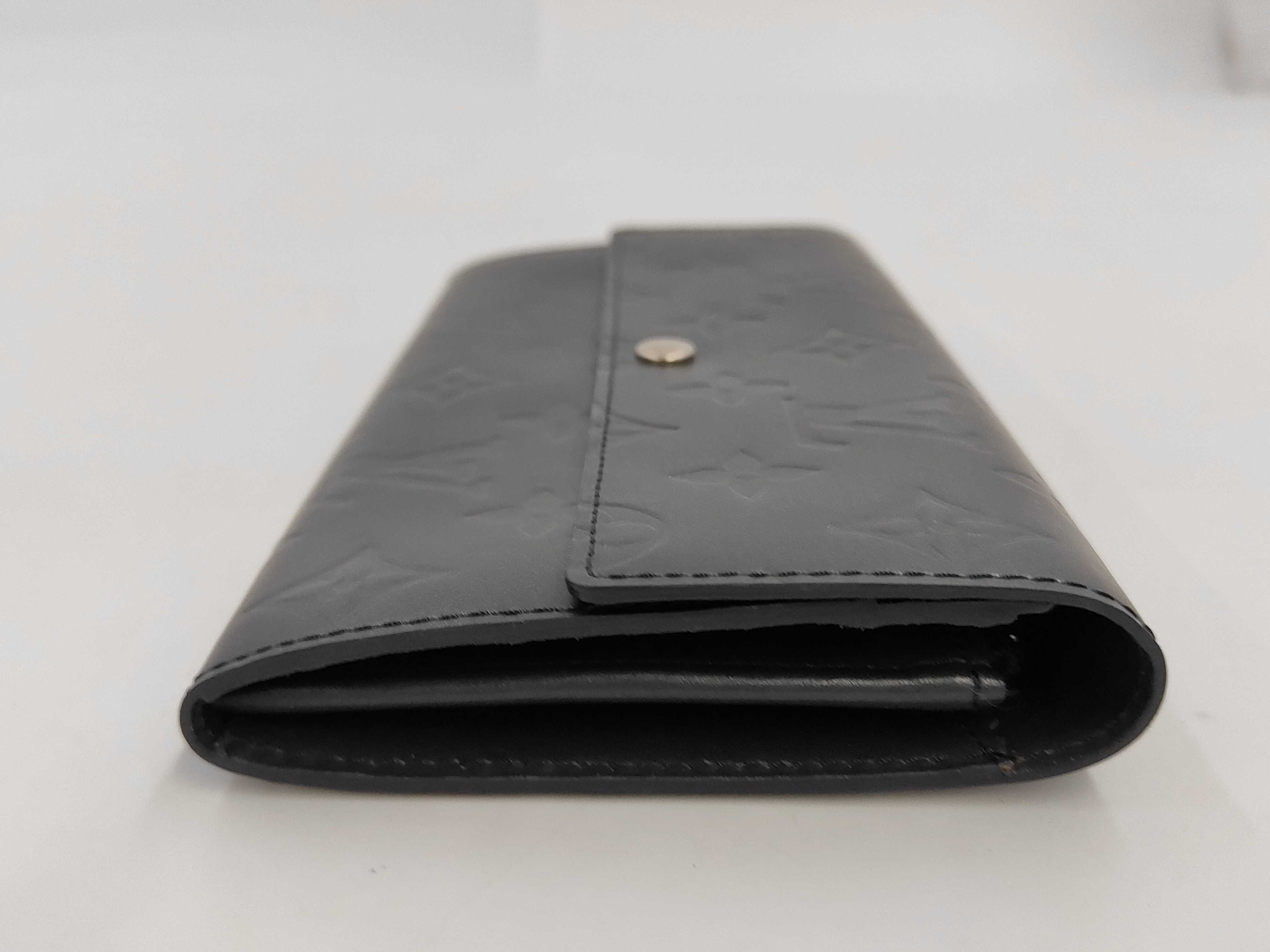 Monogram Matte Louis Vuitton M65142 Portefeuille Sarah Long Wallet Monogram Matte Noir Black Wallet — view 4