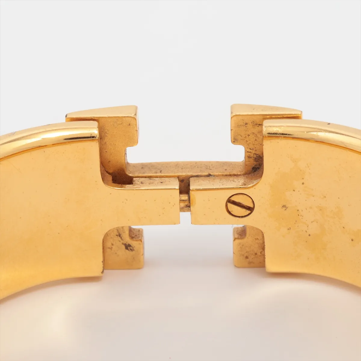 Clic Clac H Bangle, GP Black x Gold. Shows signs of wear, — view 4
