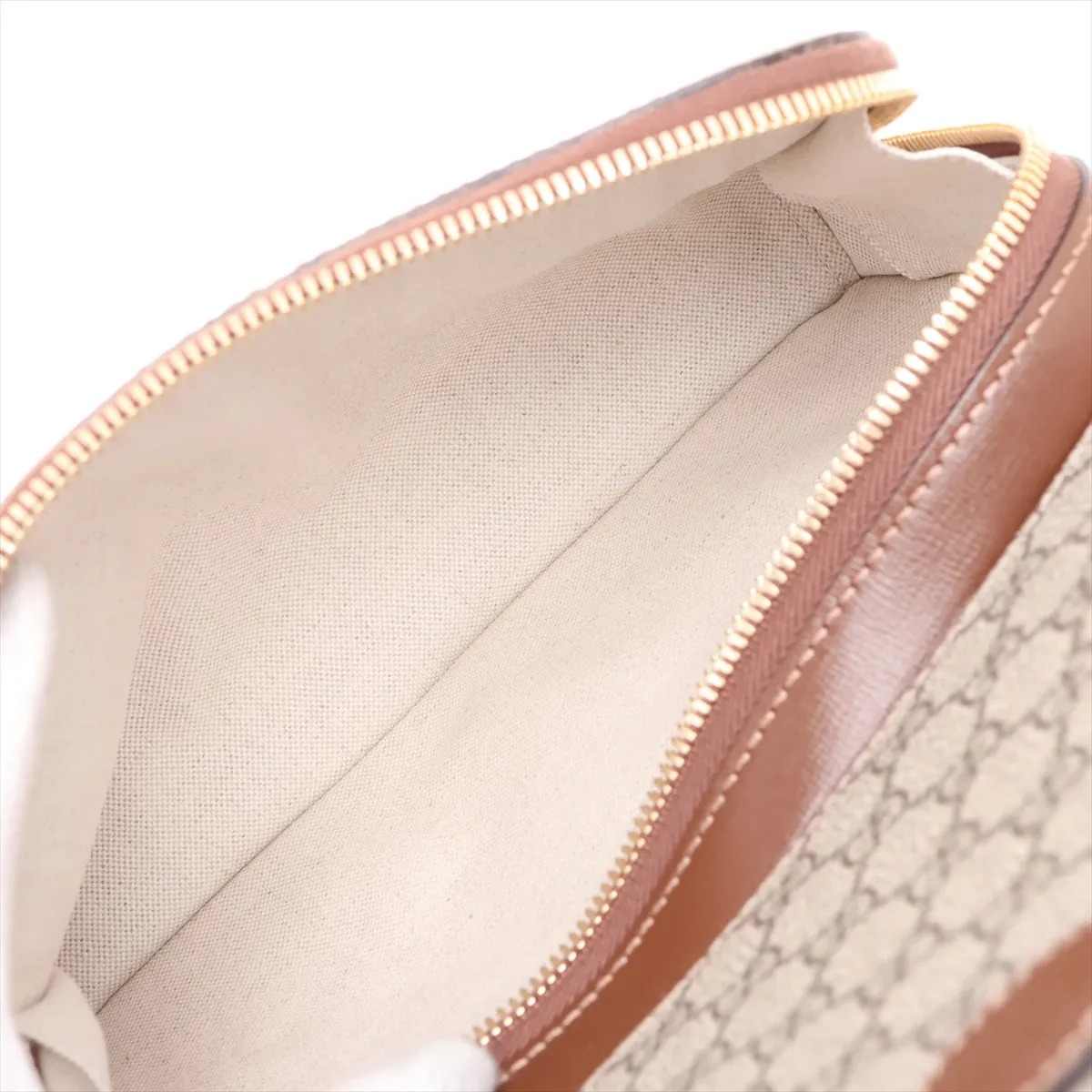 GG Supreme PVC x Leather Backpack/Rucksack, Beige x Brown, 704017 — view 9