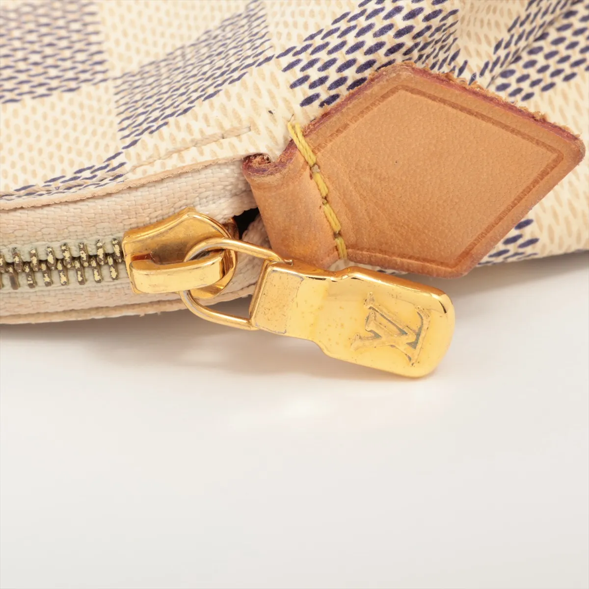 Damier Azur Pochette Cosmetic PM N60024 CA2191 Ivory Pouch — view 7