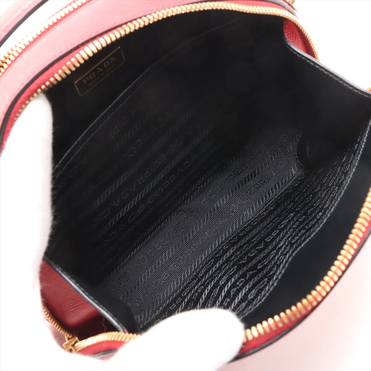 Saffiano Luxe Odette Leather 2WAY Handbag Red 1BH123 — view 6