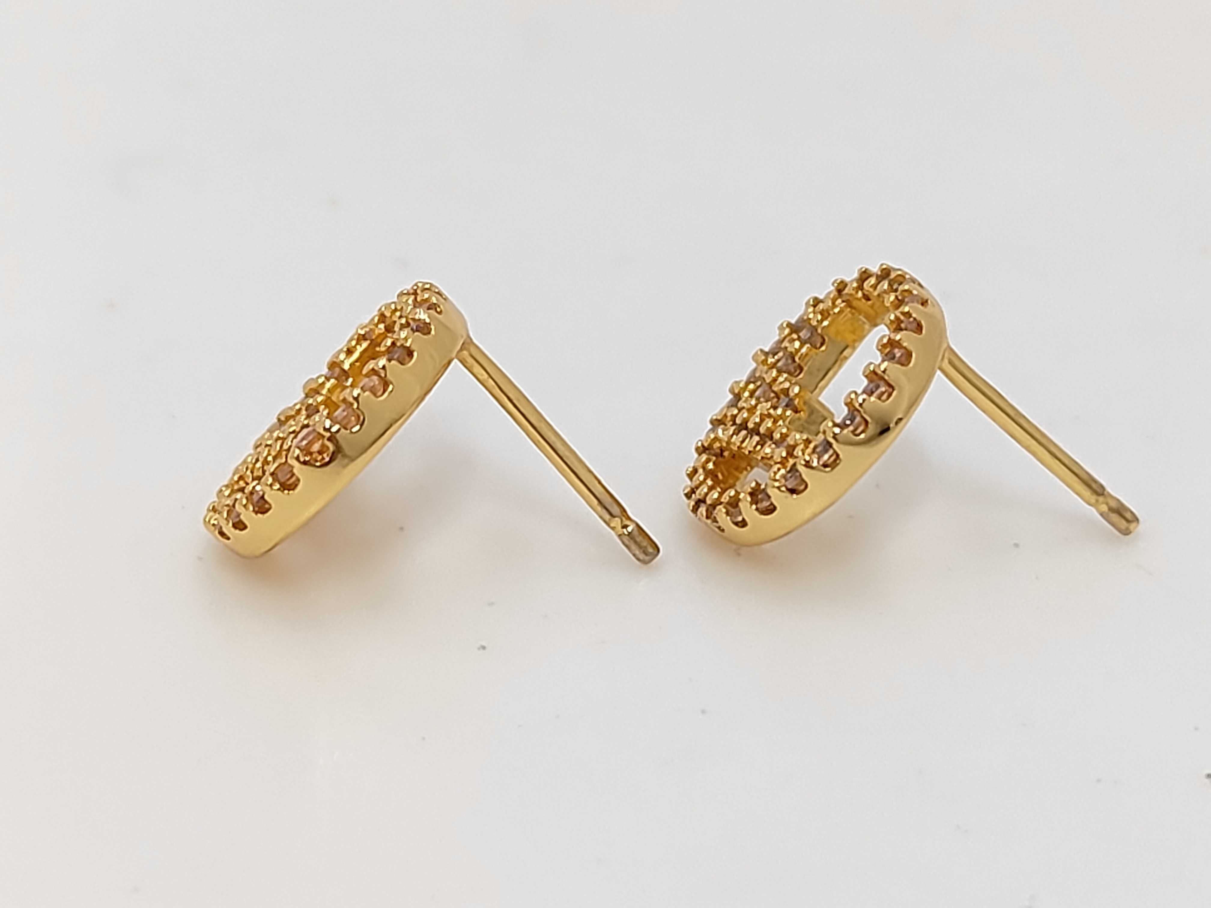 earrings, gold color, in box. — view 4