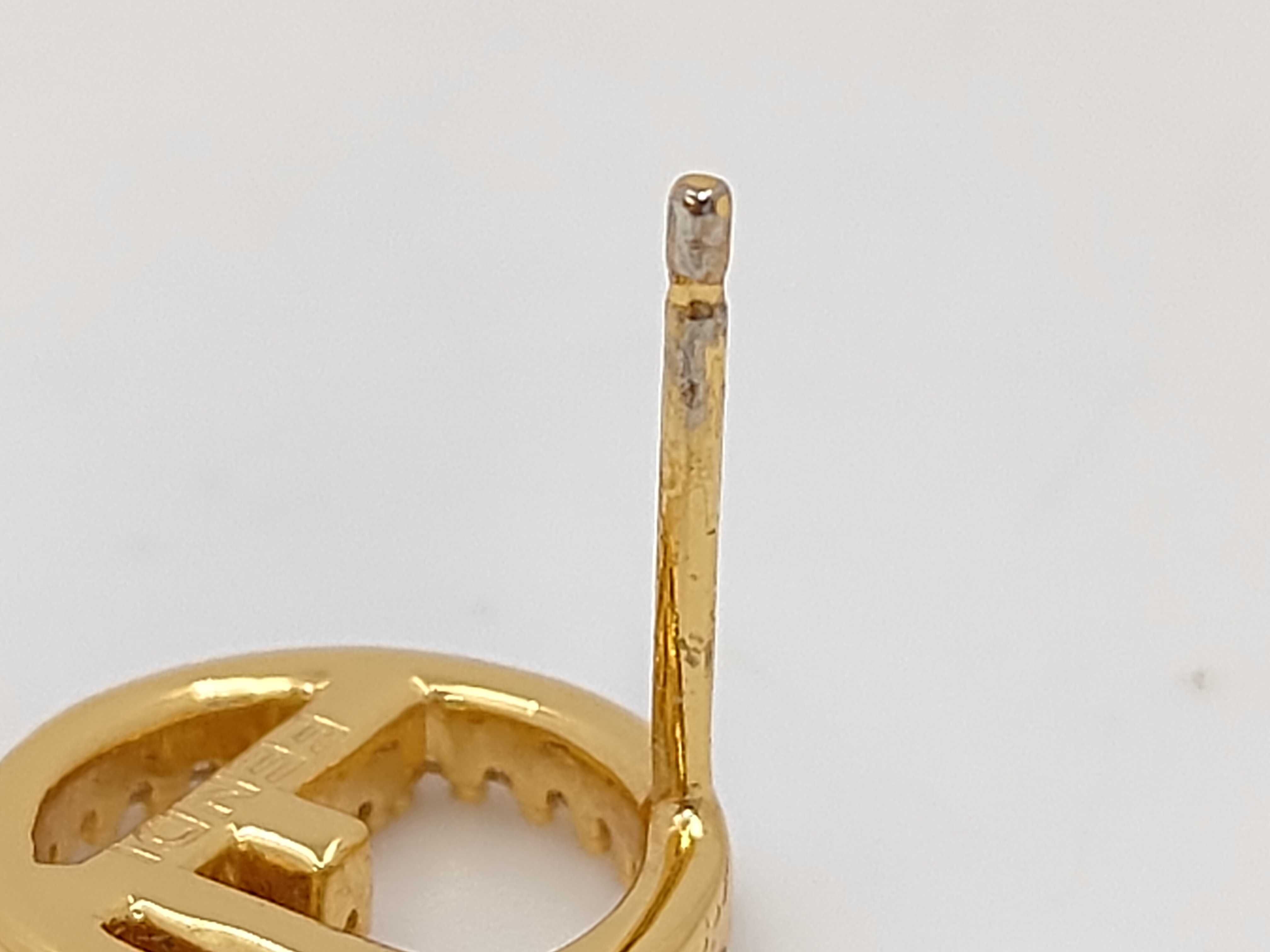earrings, gold color, in box. — view 5