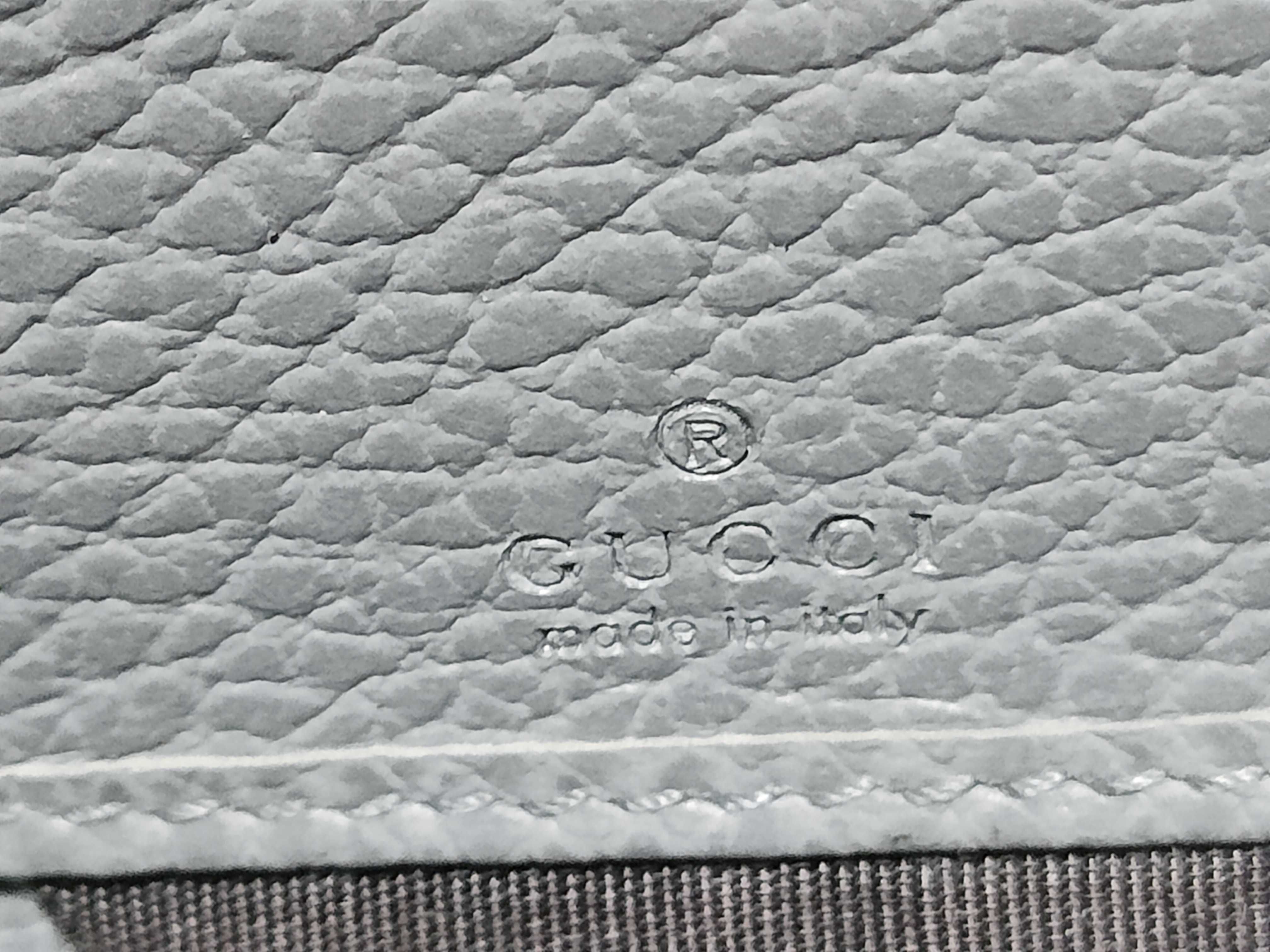 456117 Leather Double G Zip-Around Wallet, Gray, Gold Hardware — view 13