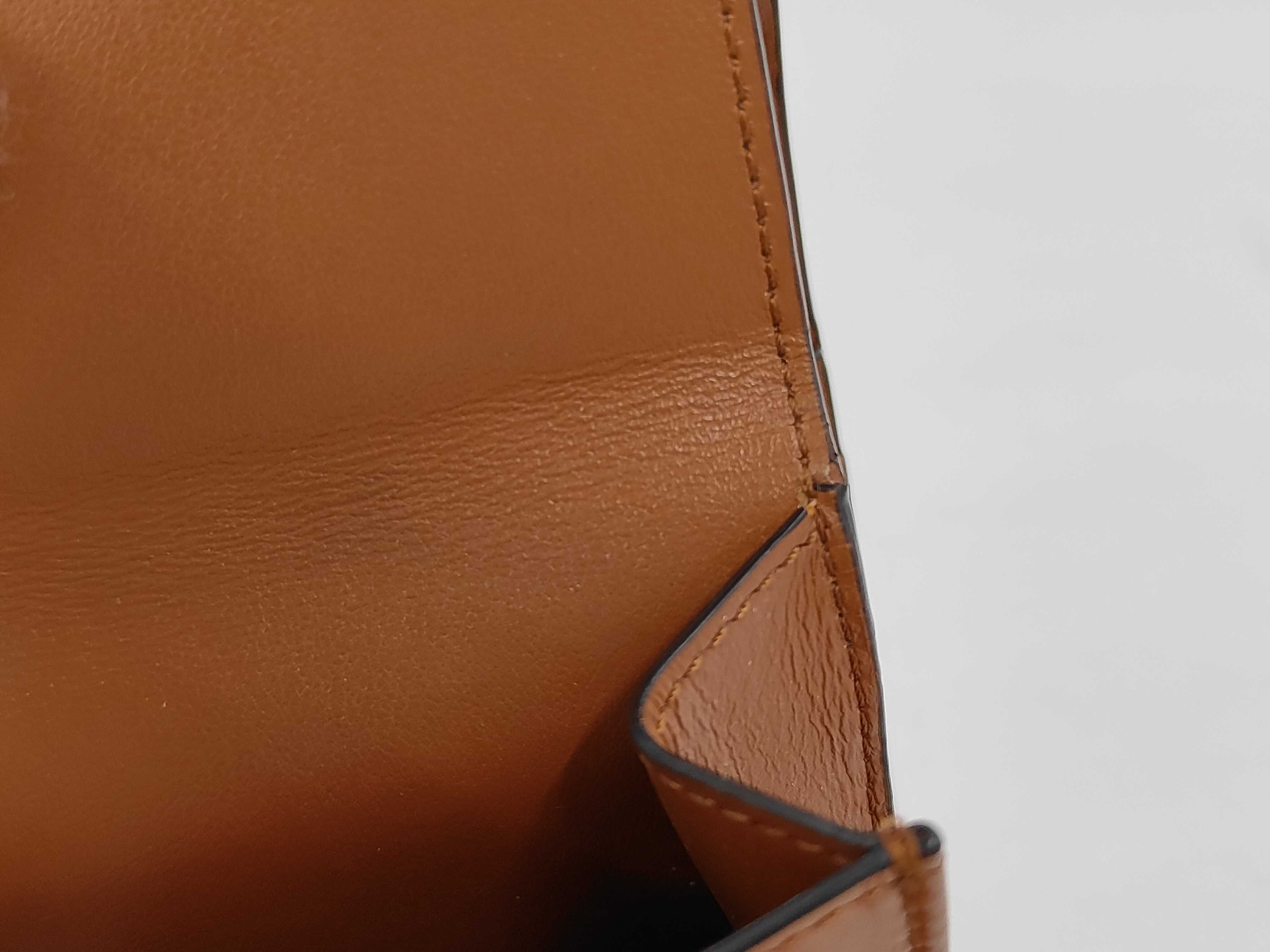 Triomphe Tri-fold Wallet, Canvas and Leather, Beige and Brown — view 8