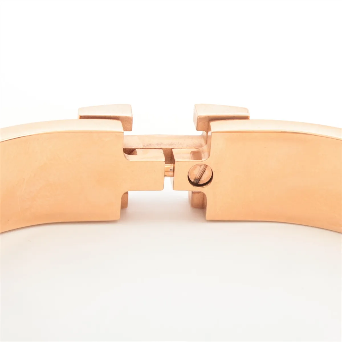 Click H Fan ST0158 Bangle GP White x Pink Gold. Shows signs of wear including — view 4