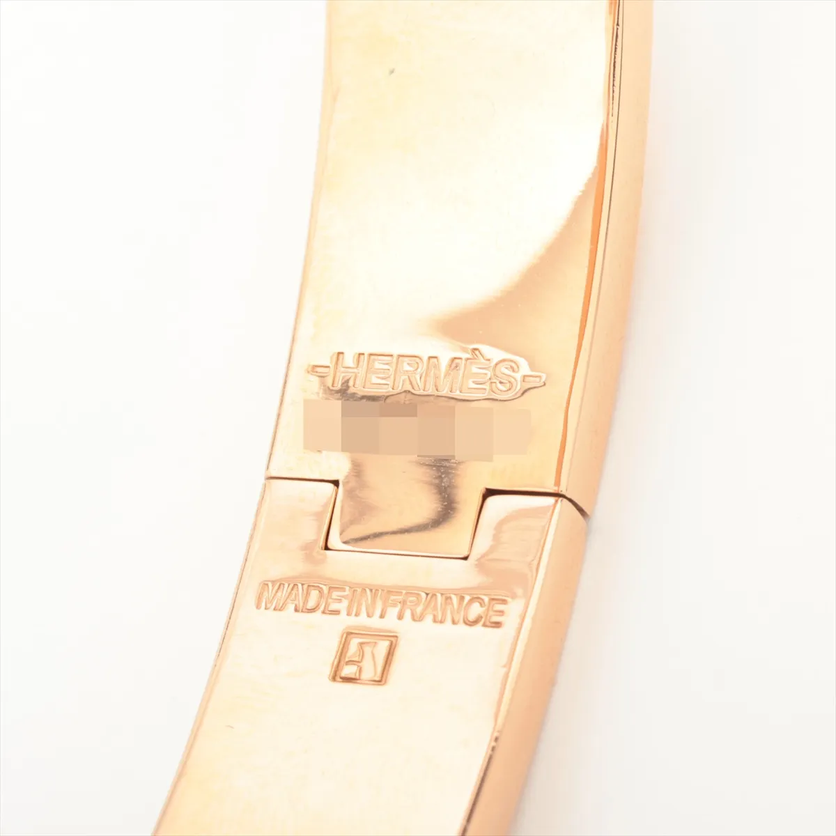 Click H Fan ST0158 Bangle GP White x Pink Gold. Shows signs of wear including — view 6