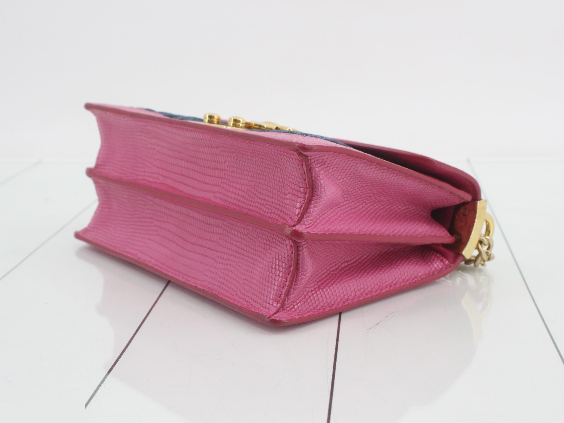 Matelassé (bag) - Chain shoulder bag - Denim - Pink — view 6