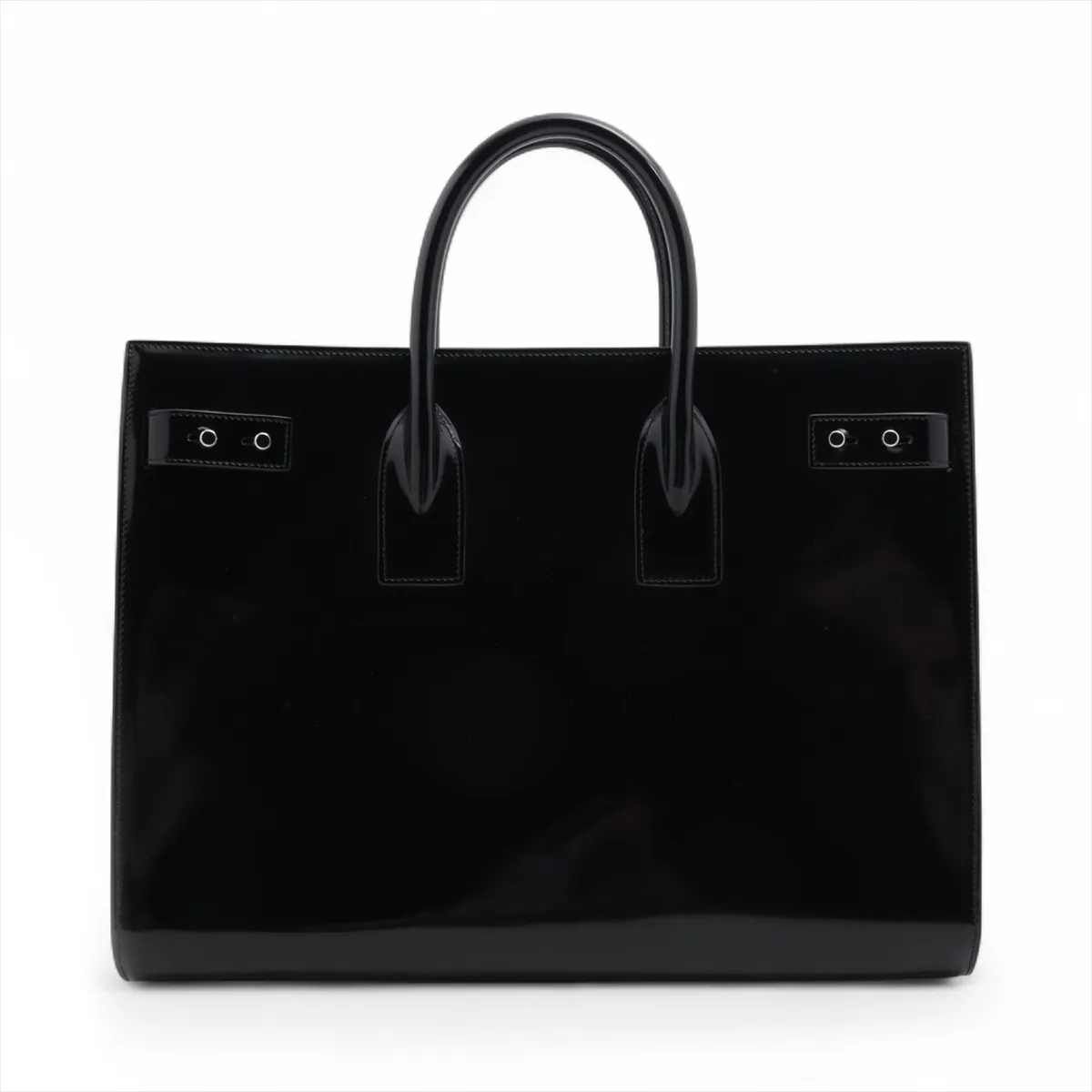 Large Sac de Jour Patent Leather 2WAY Handbag Black 631526 — view 2