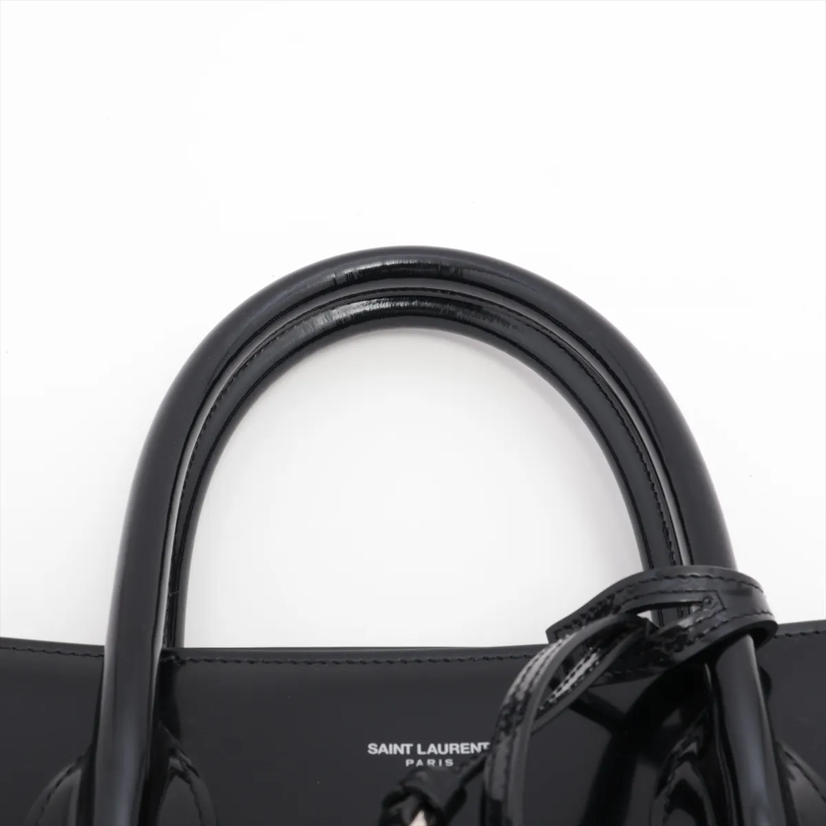 Large Sac de Jour Patent Leather 2WAY Handbag Black 631526 — view 6