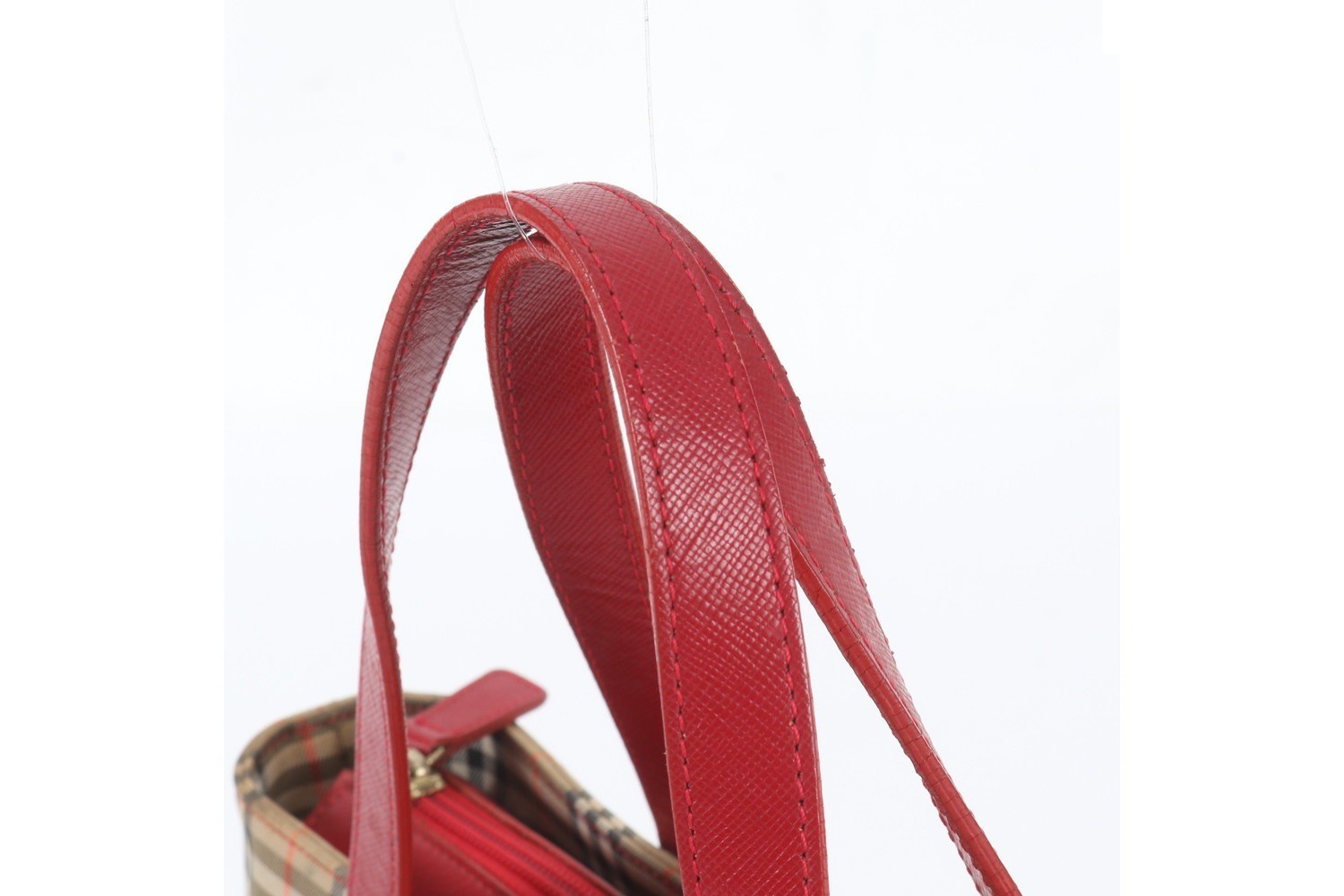 Nova Check Shadow Horse Leather Tote Bag — view 2
