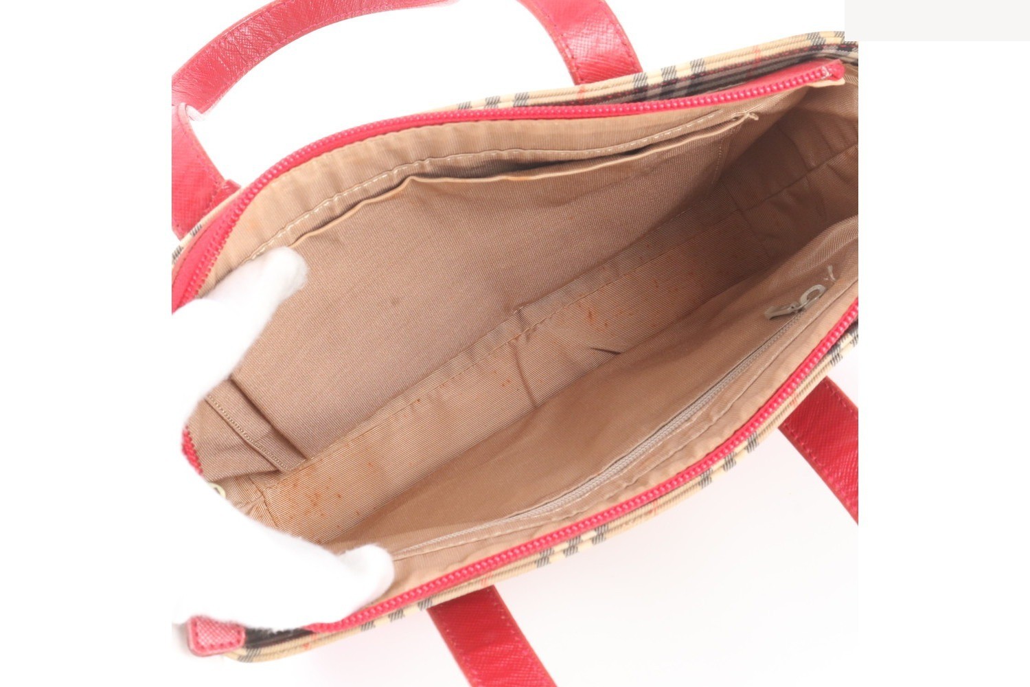 Nova Check Shadow Horse Leather Tote Bag — view 7