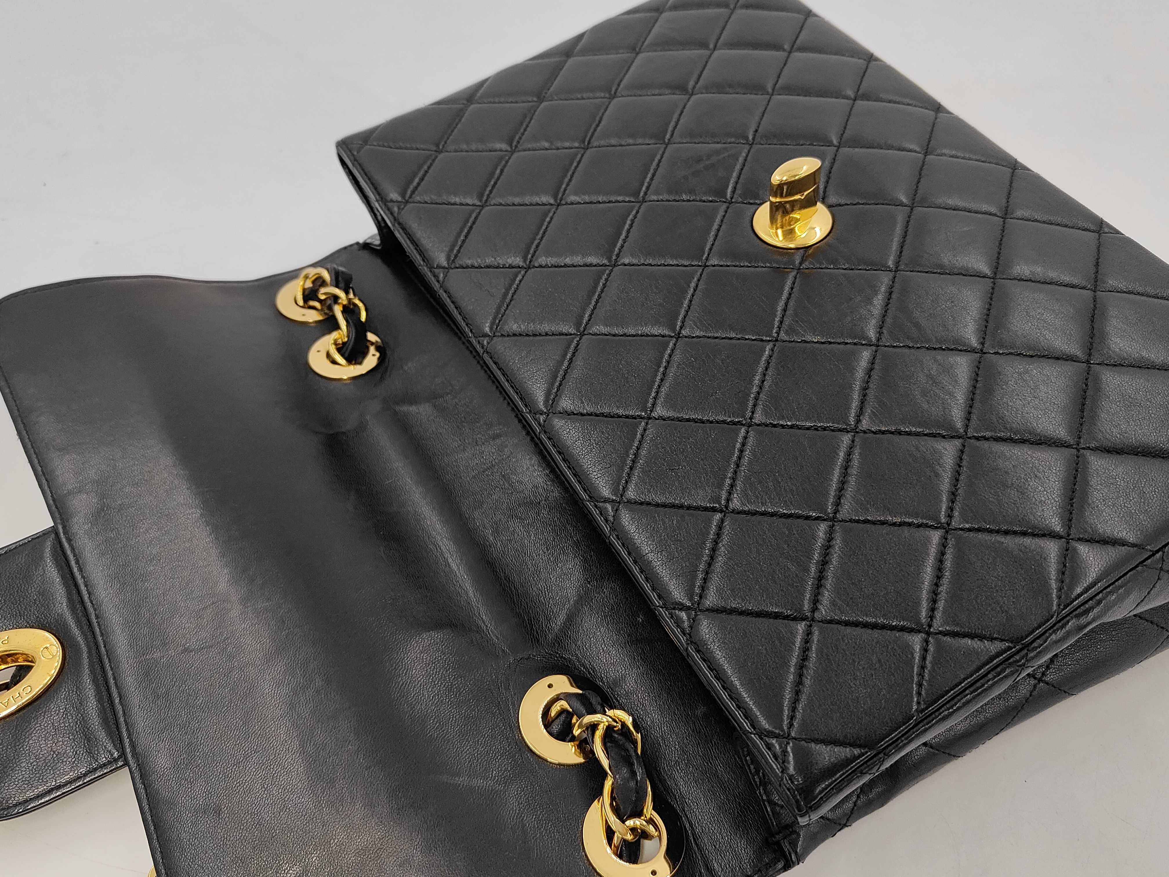 Large Matelassé Lambskin Shoulder Bag — view 6