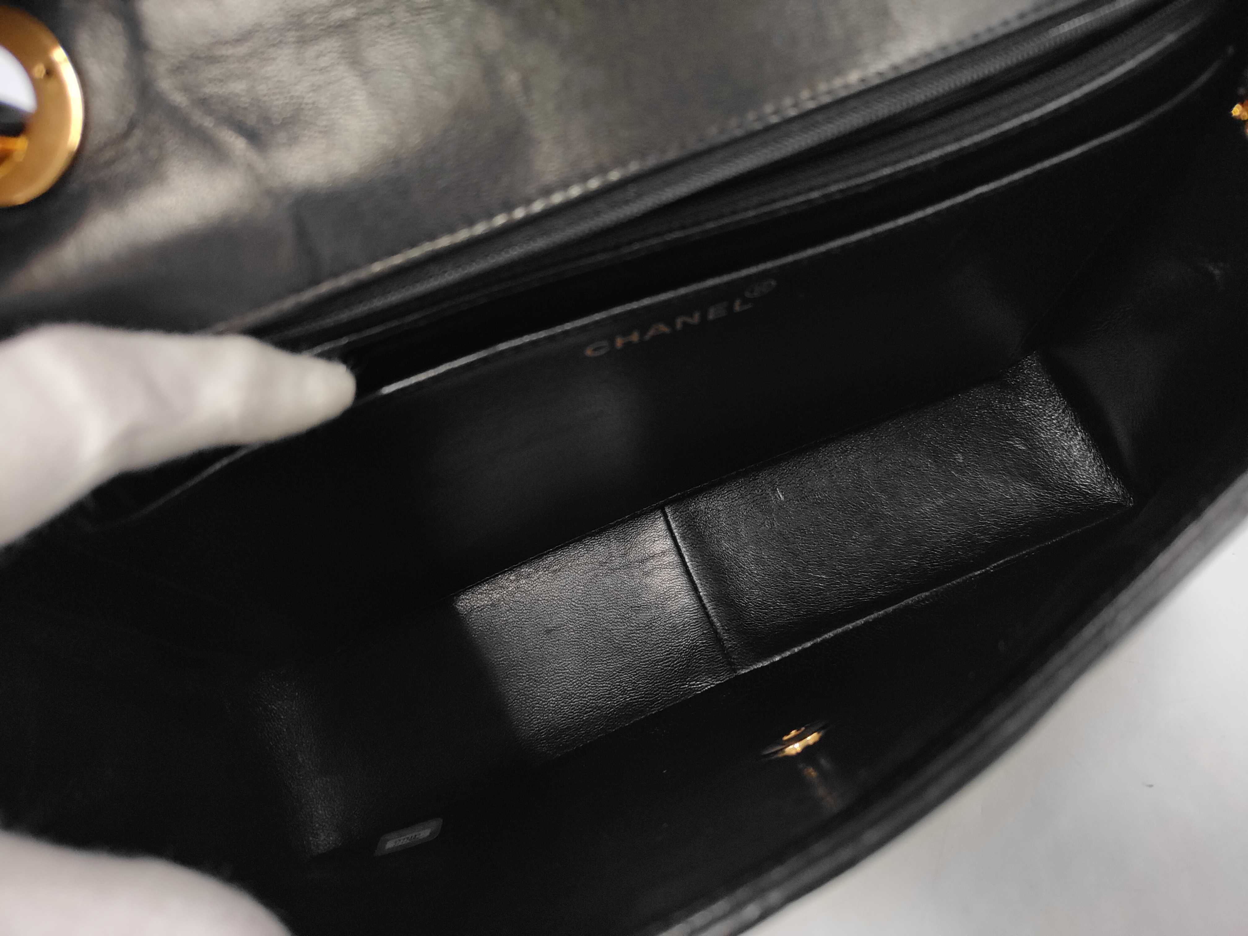 Large Matelassé Lambskin Shoulder Bag — view 9