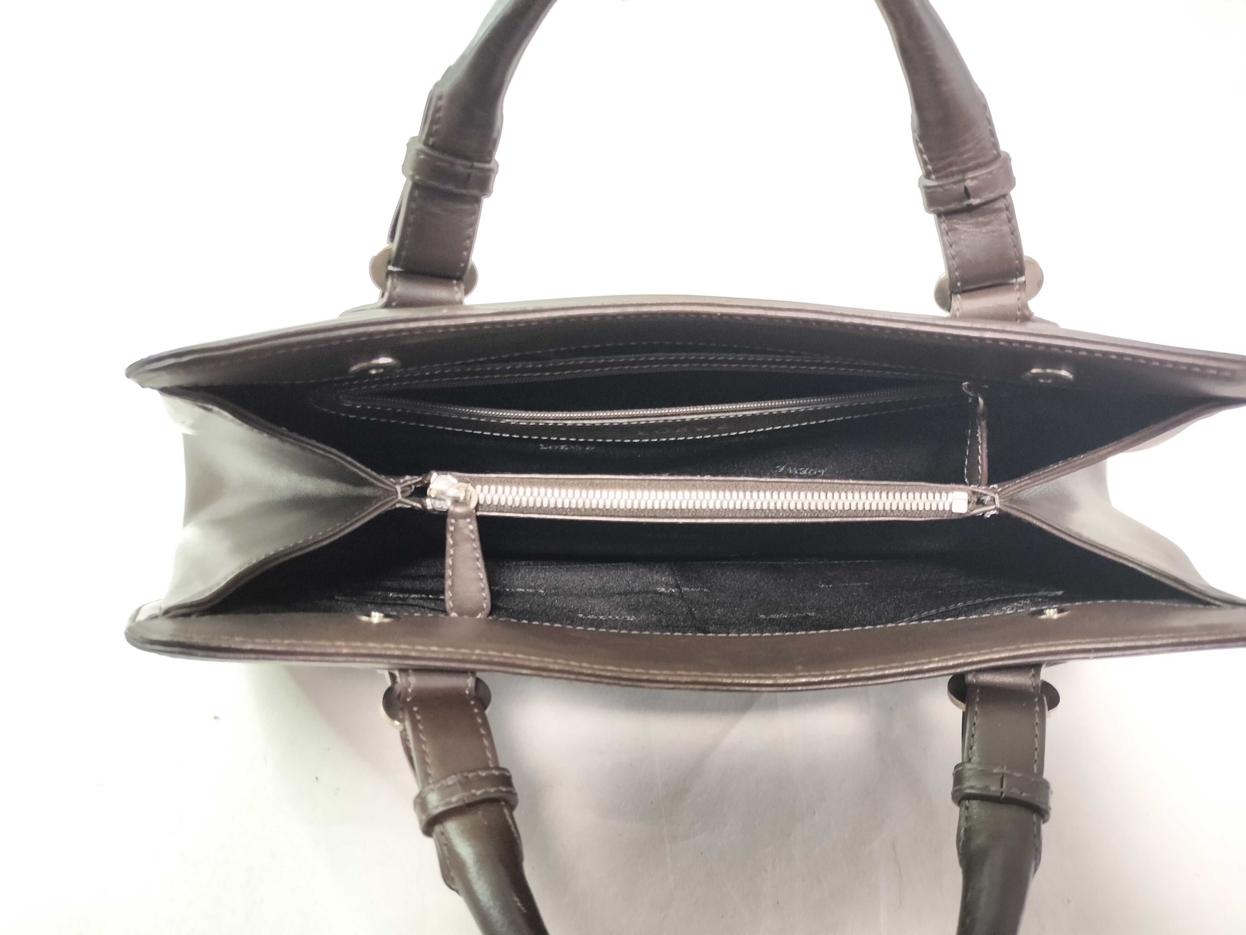 Anagram Handbag, Dark Brown — view 12