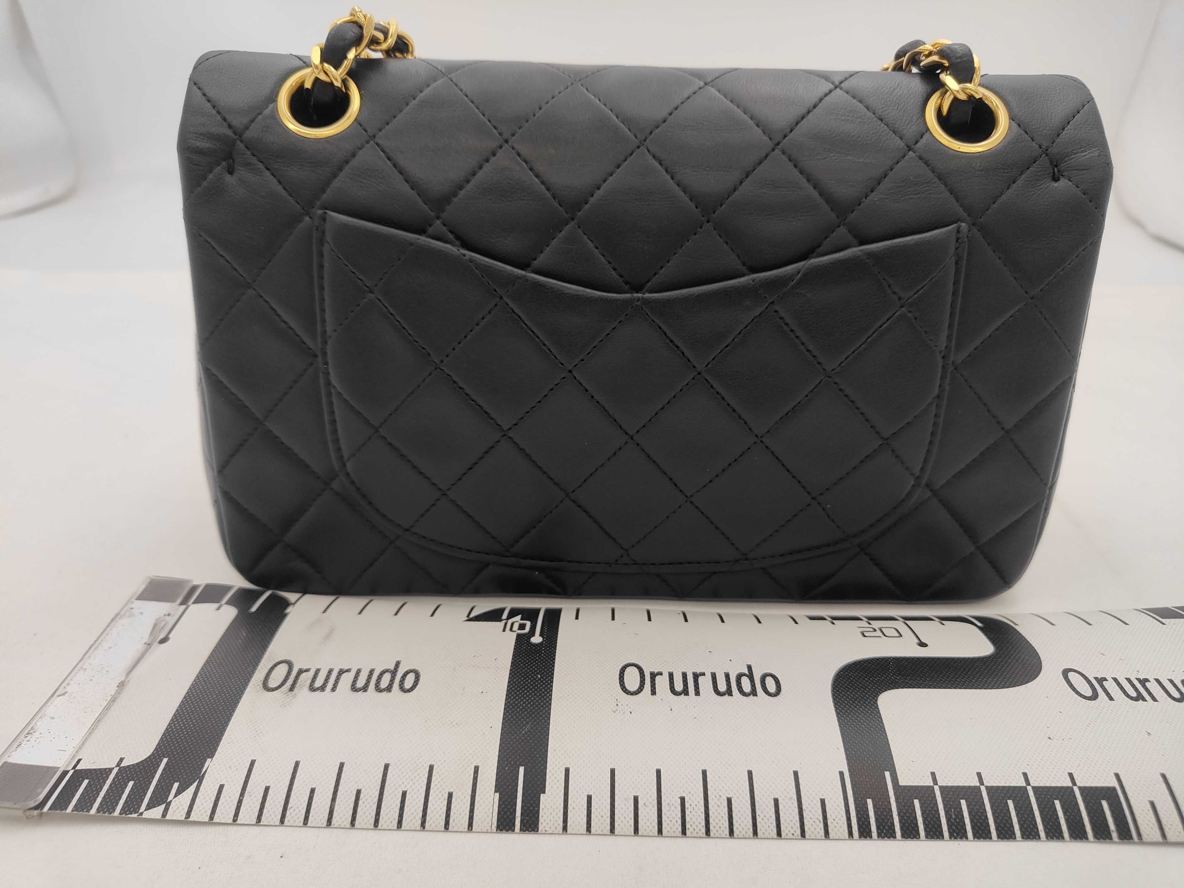 Matelassé Double Flap Shoulder Bag, Black, No. 3 — view 2