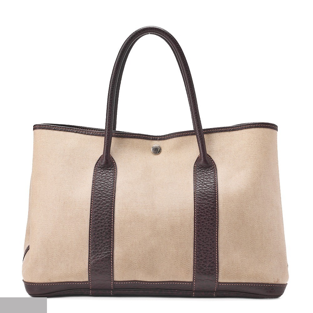 Garden Party PM Toile H Tote Bag, Brown — view 2