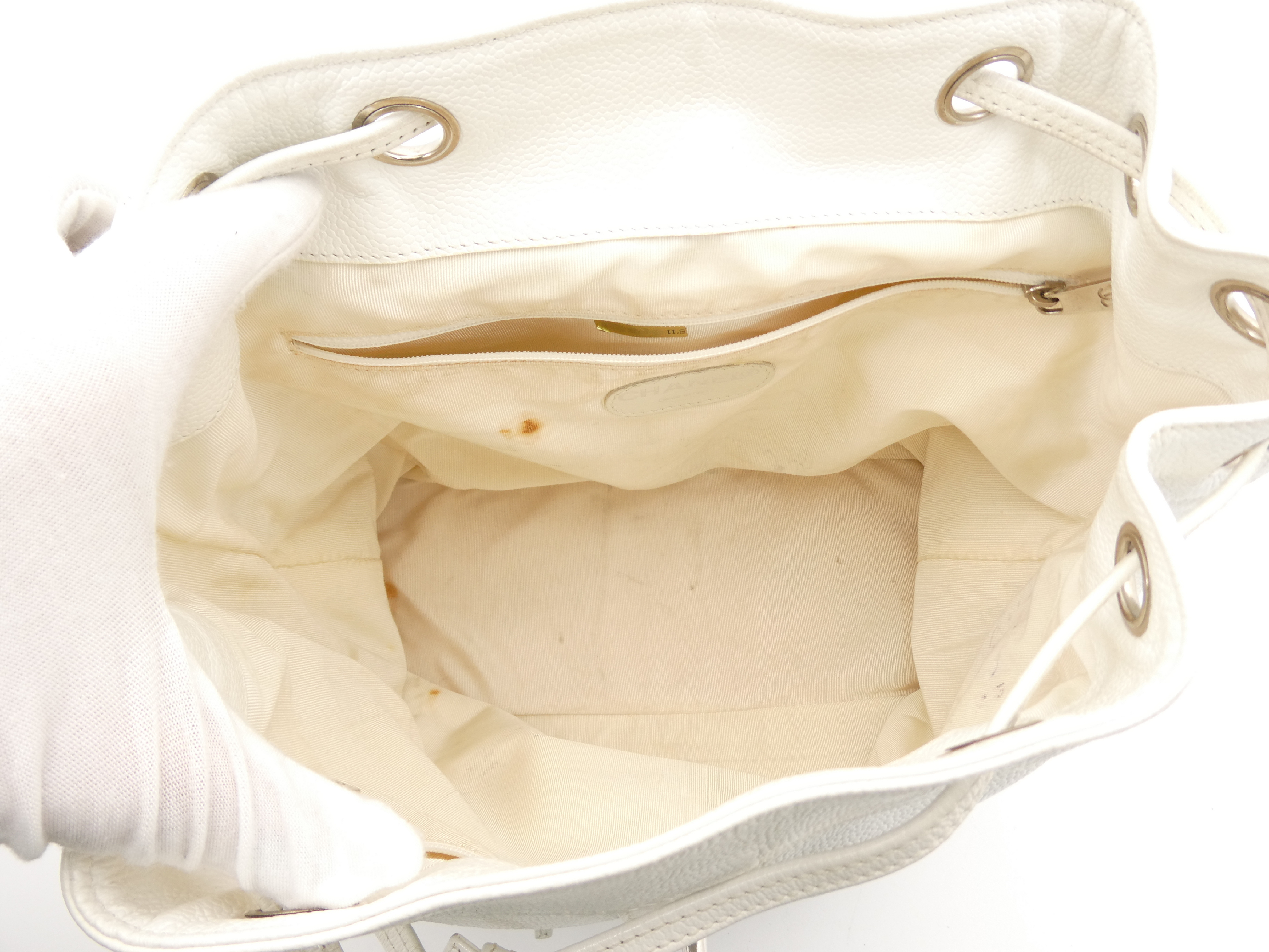 Caviar Skin Coco Mark Turnlock Backpack — view 7