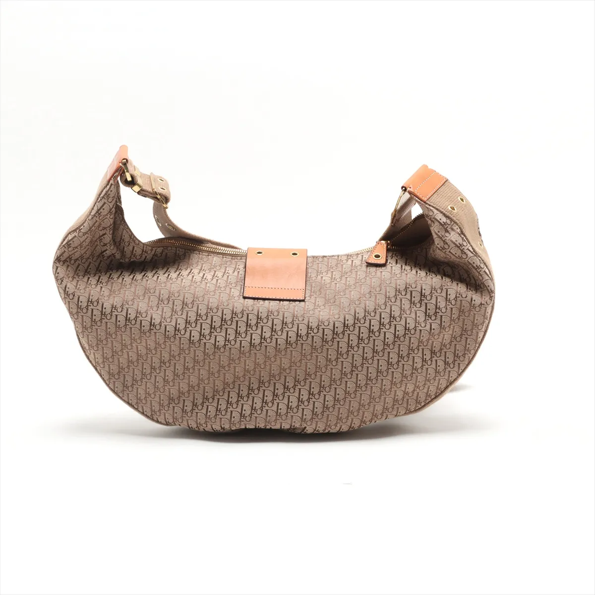 Trotter Street Chic Canvas x Leather Shoulder Bag Brown — view 2