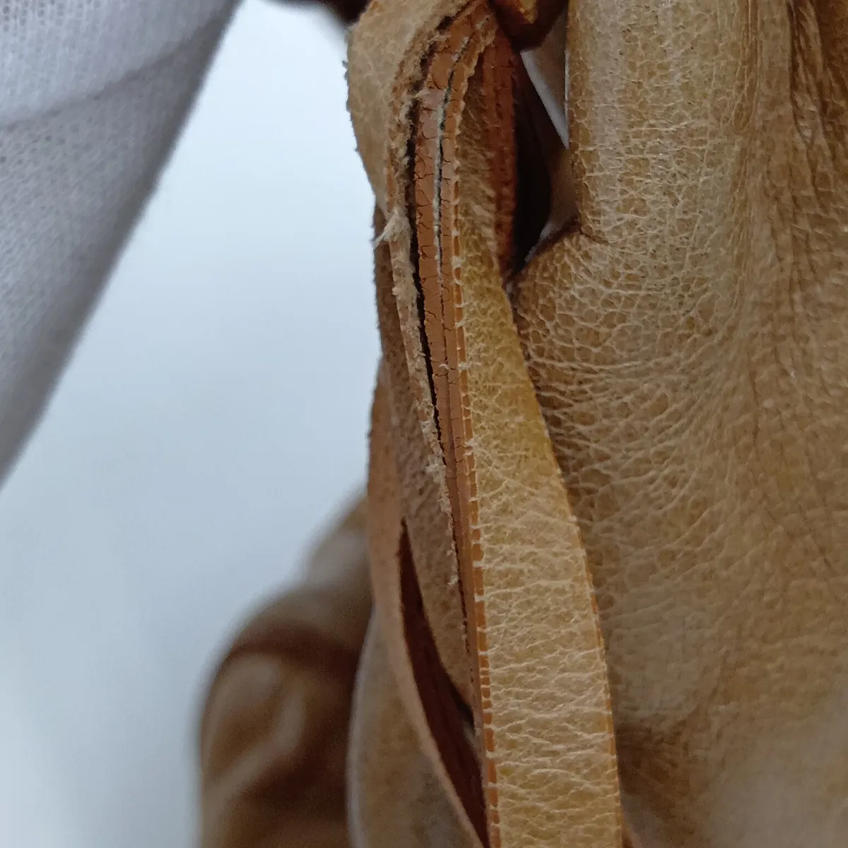Leather 2-Way Tote Bag, Beige — view 15